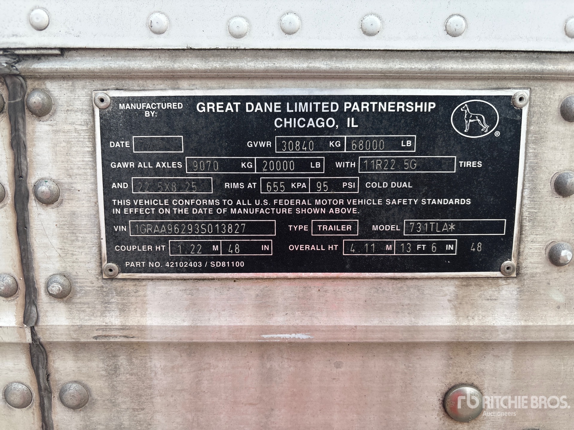 2003 Great Dane 731TLA