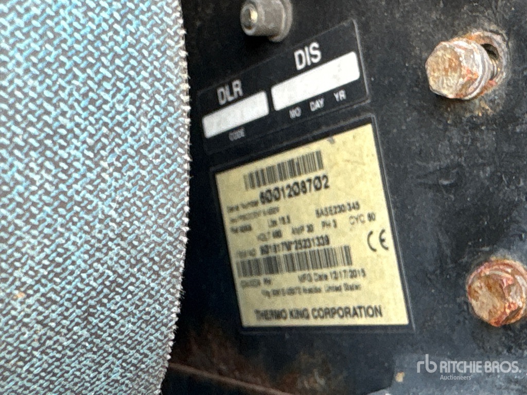 General Appearance with Refrigeration Unit Serial Number