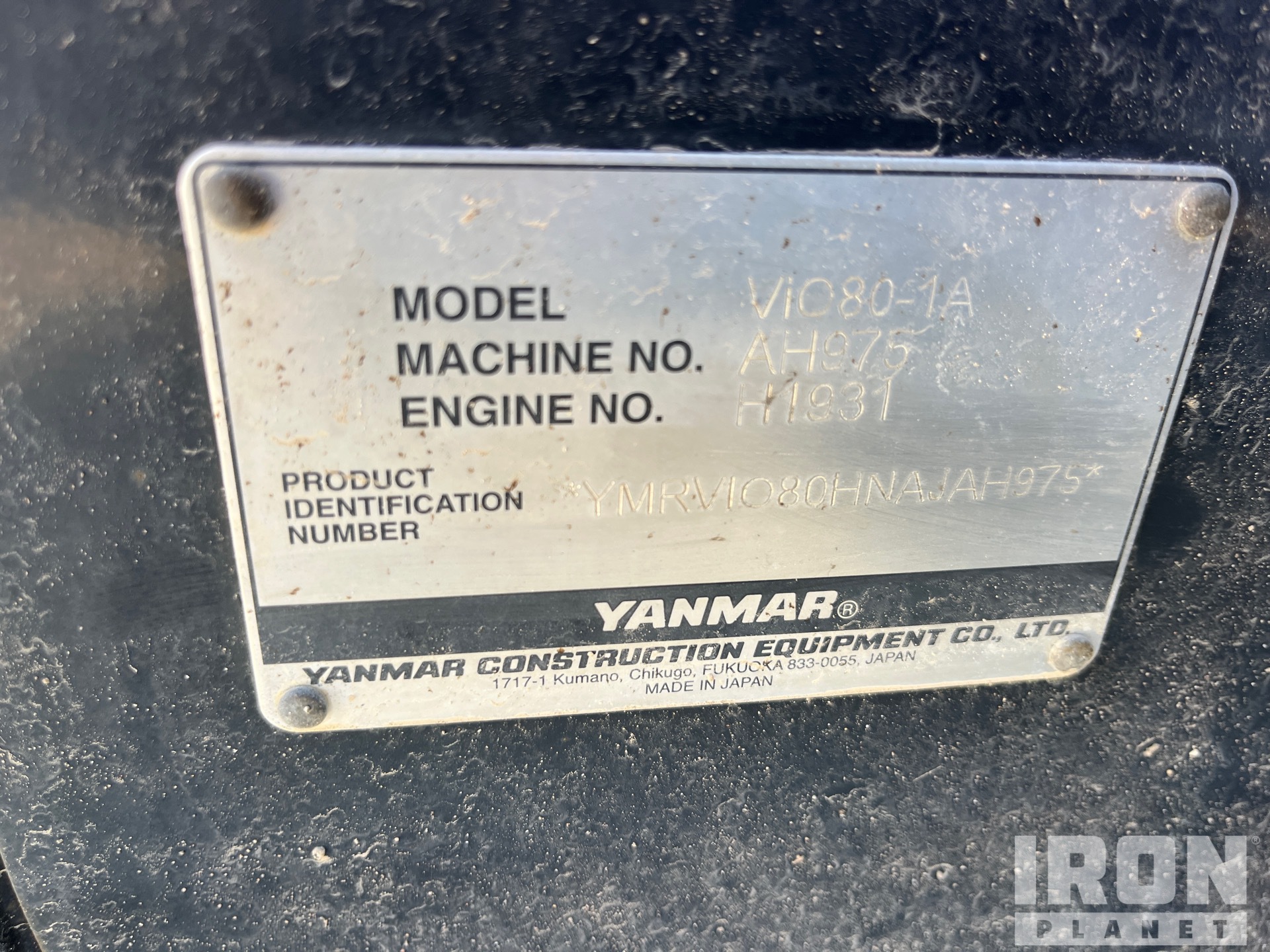 2022 Yanmar VIO801A
