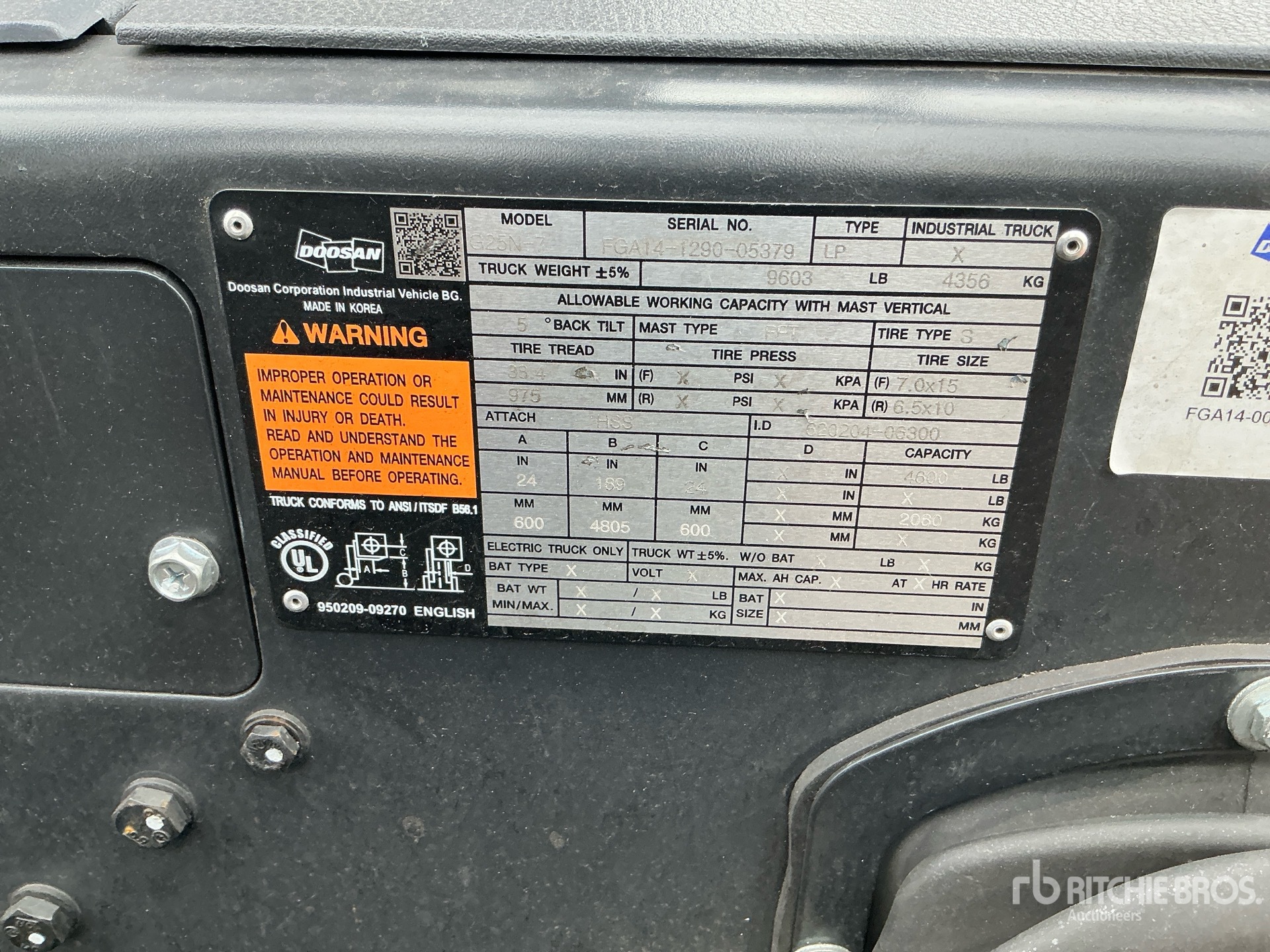 2020 Doosan G25N-7
