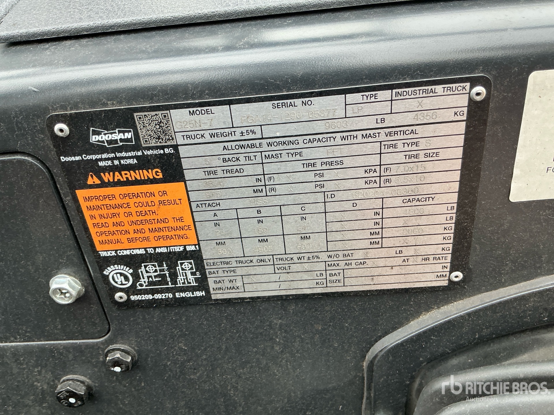 2020 Doosan G25N-7