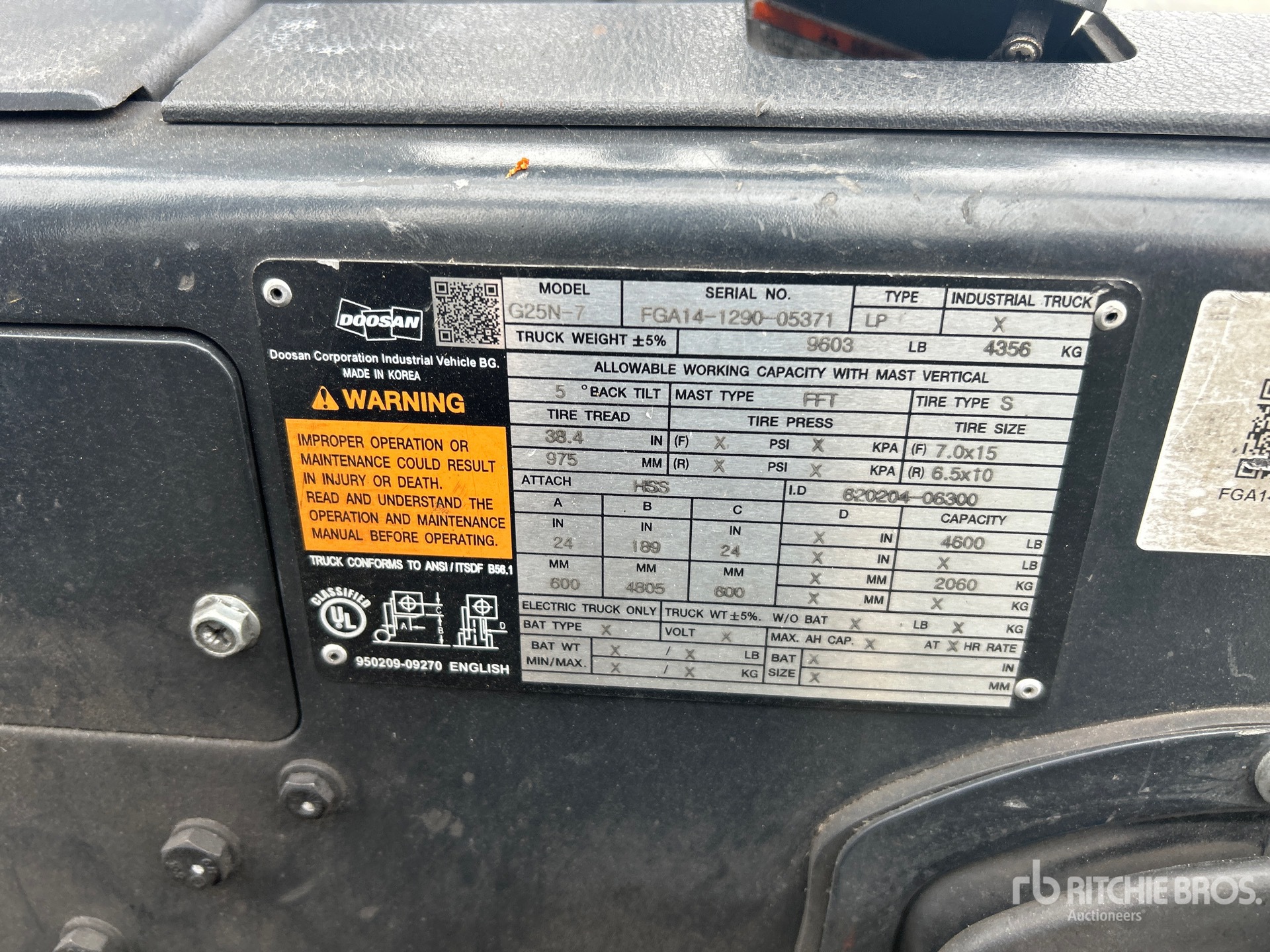 2020 Doosan G25N-7