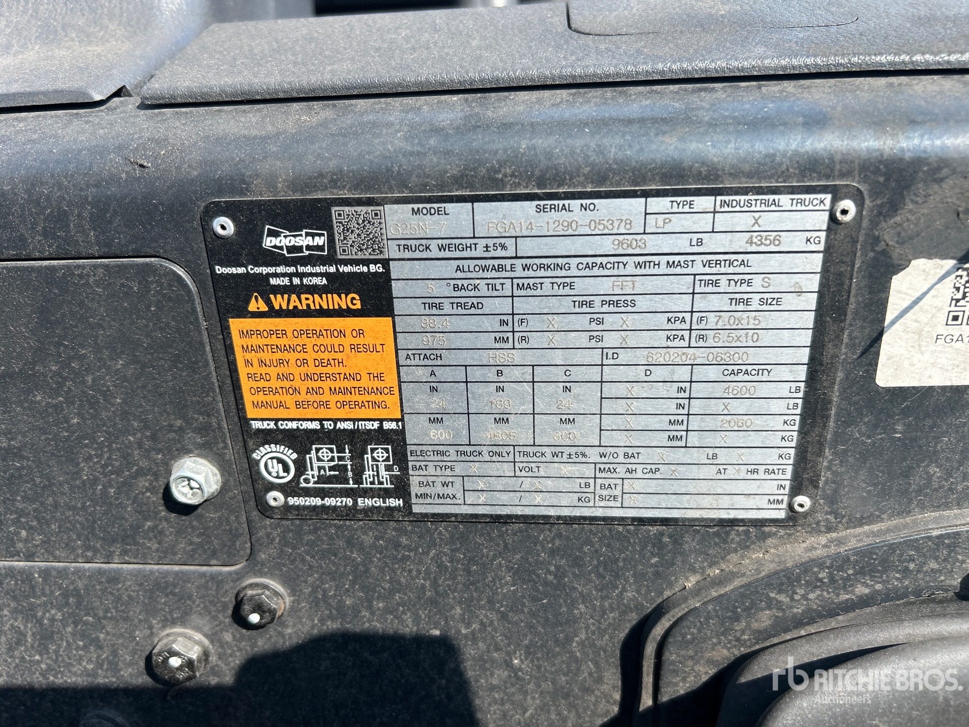 2020 Doosan G25N-7