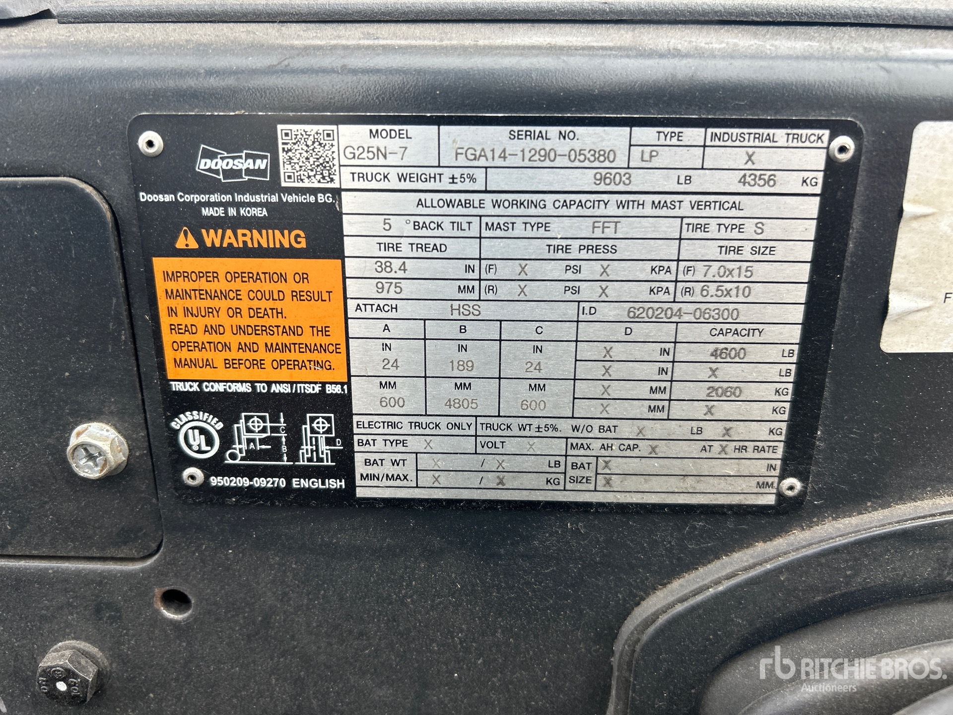 2020 Doosan G25N-7