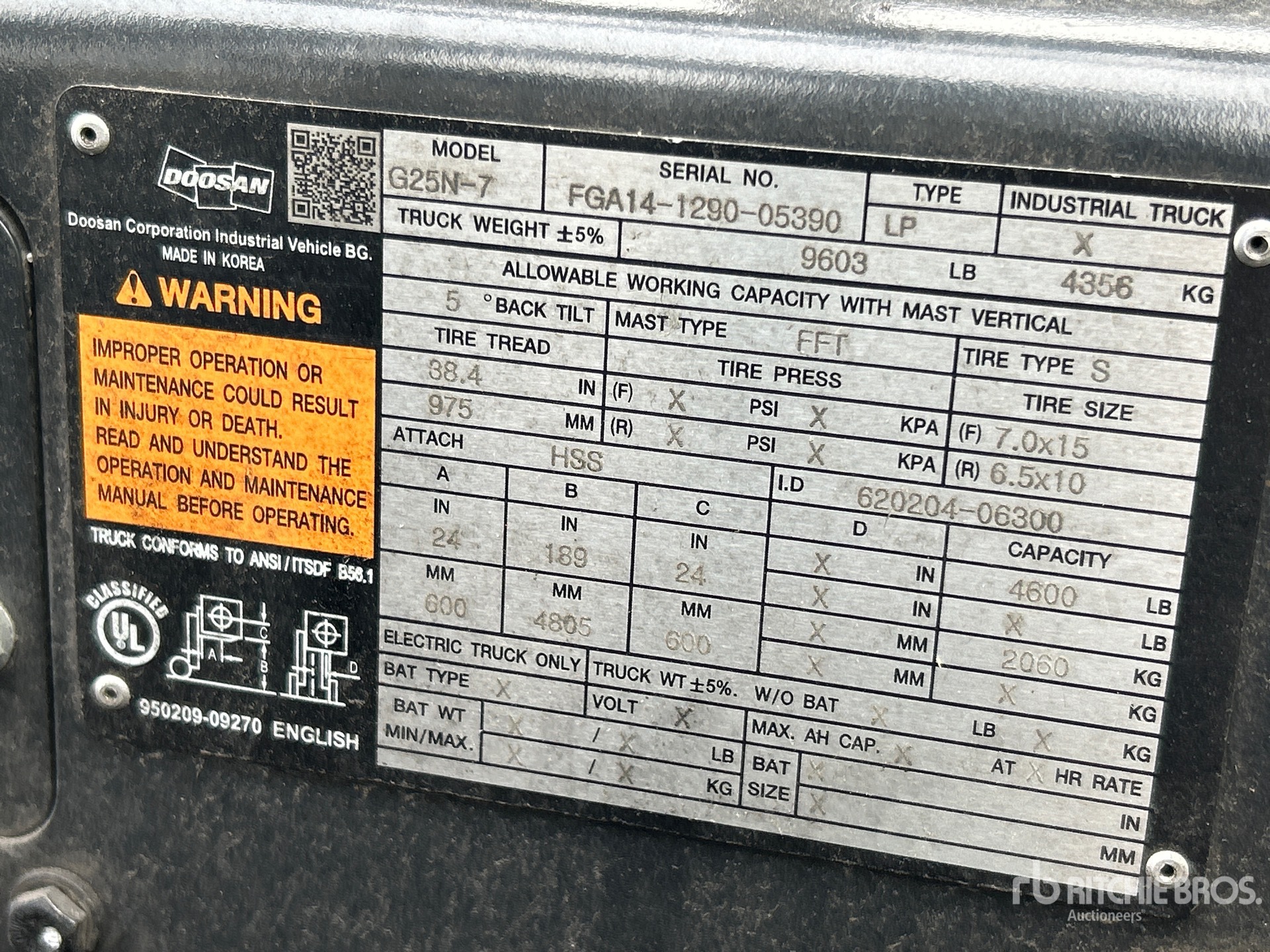 2020 Doosan G25N-7