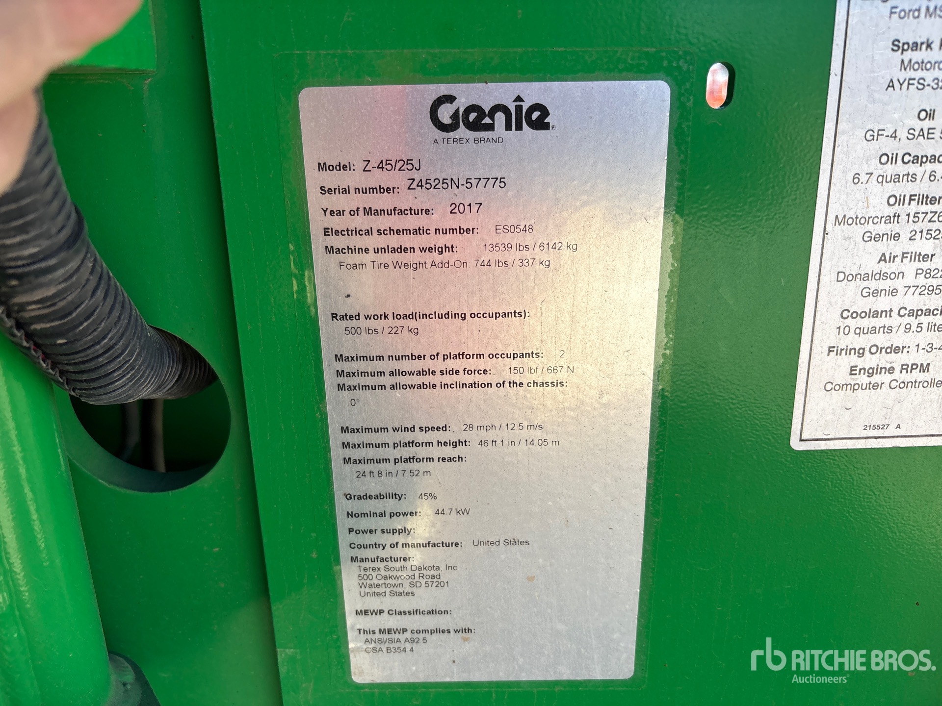 2017 Genie Z-45/25J