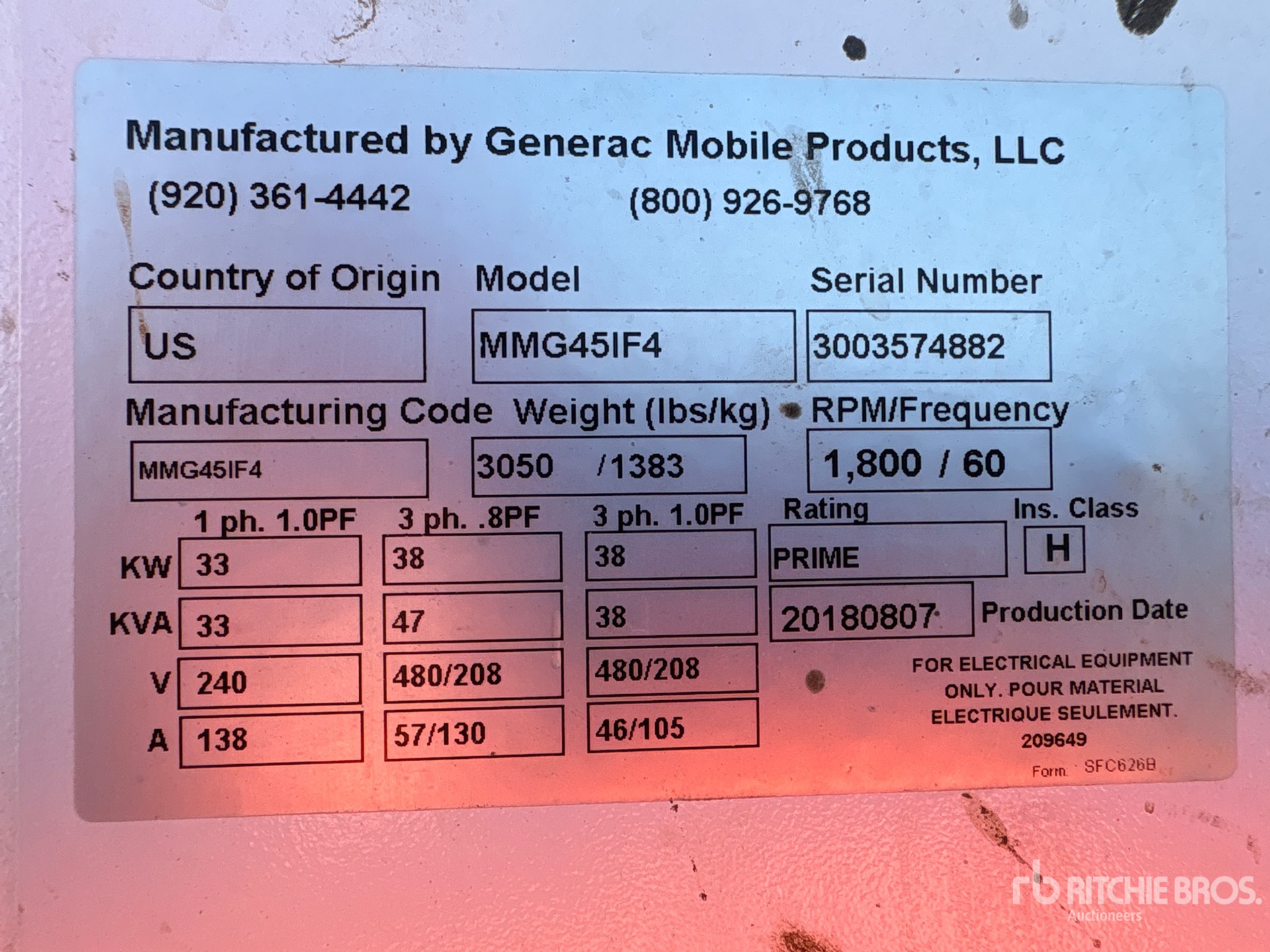 2018 Magnum MMG25 F4