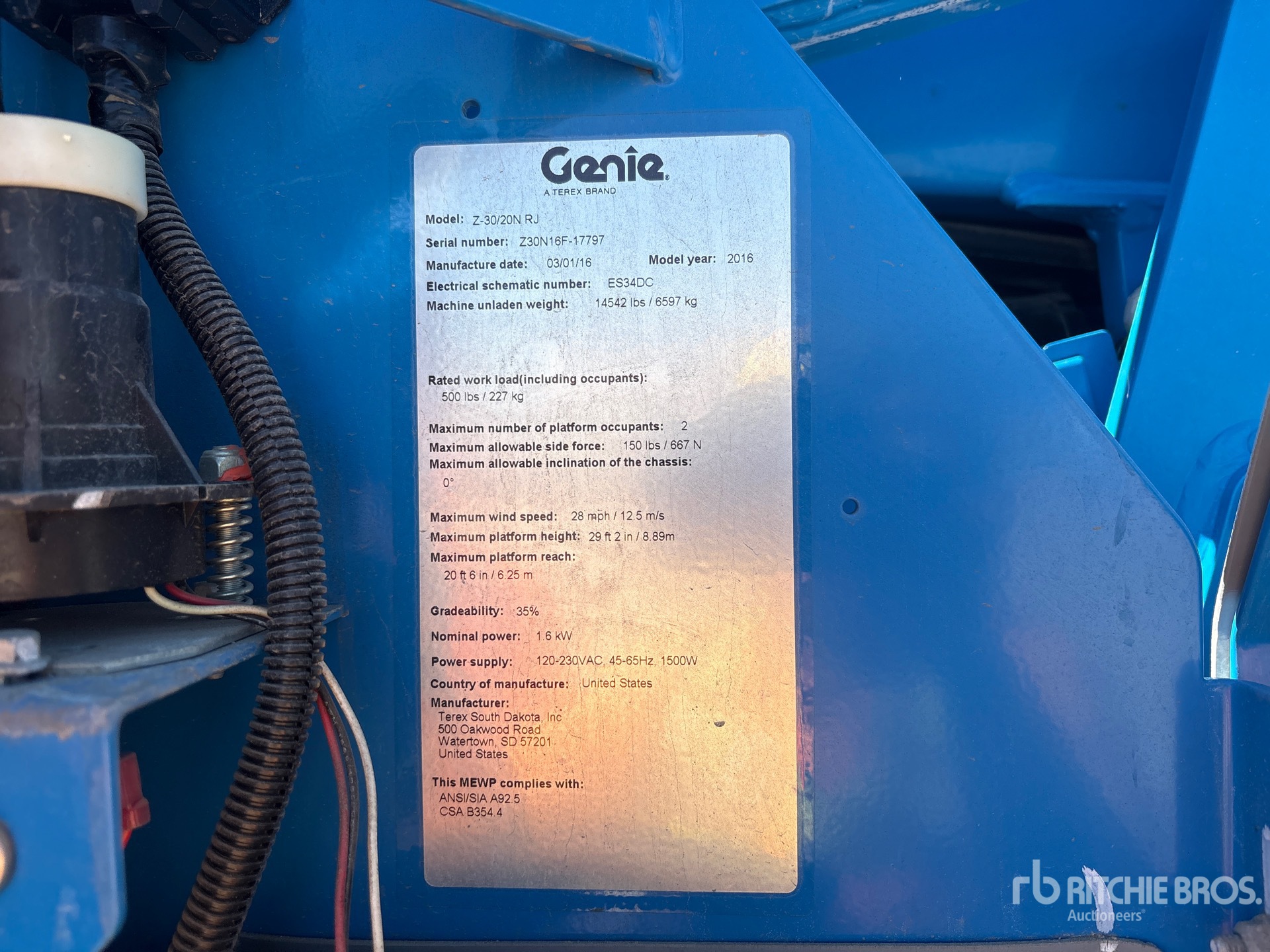 2016 Genie Z-30/20N RJ
