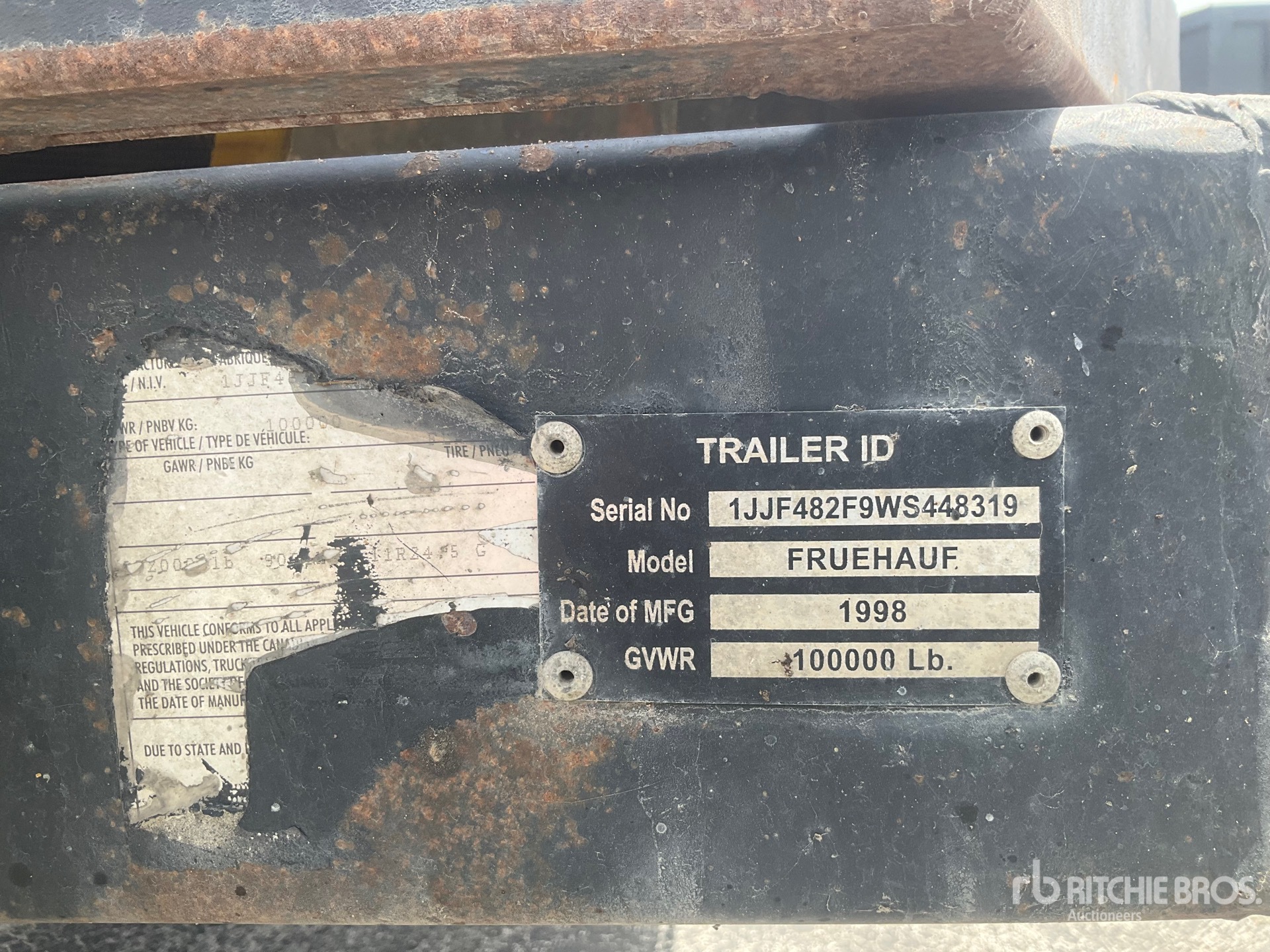 1998 Fruehauf 48 FT T/A