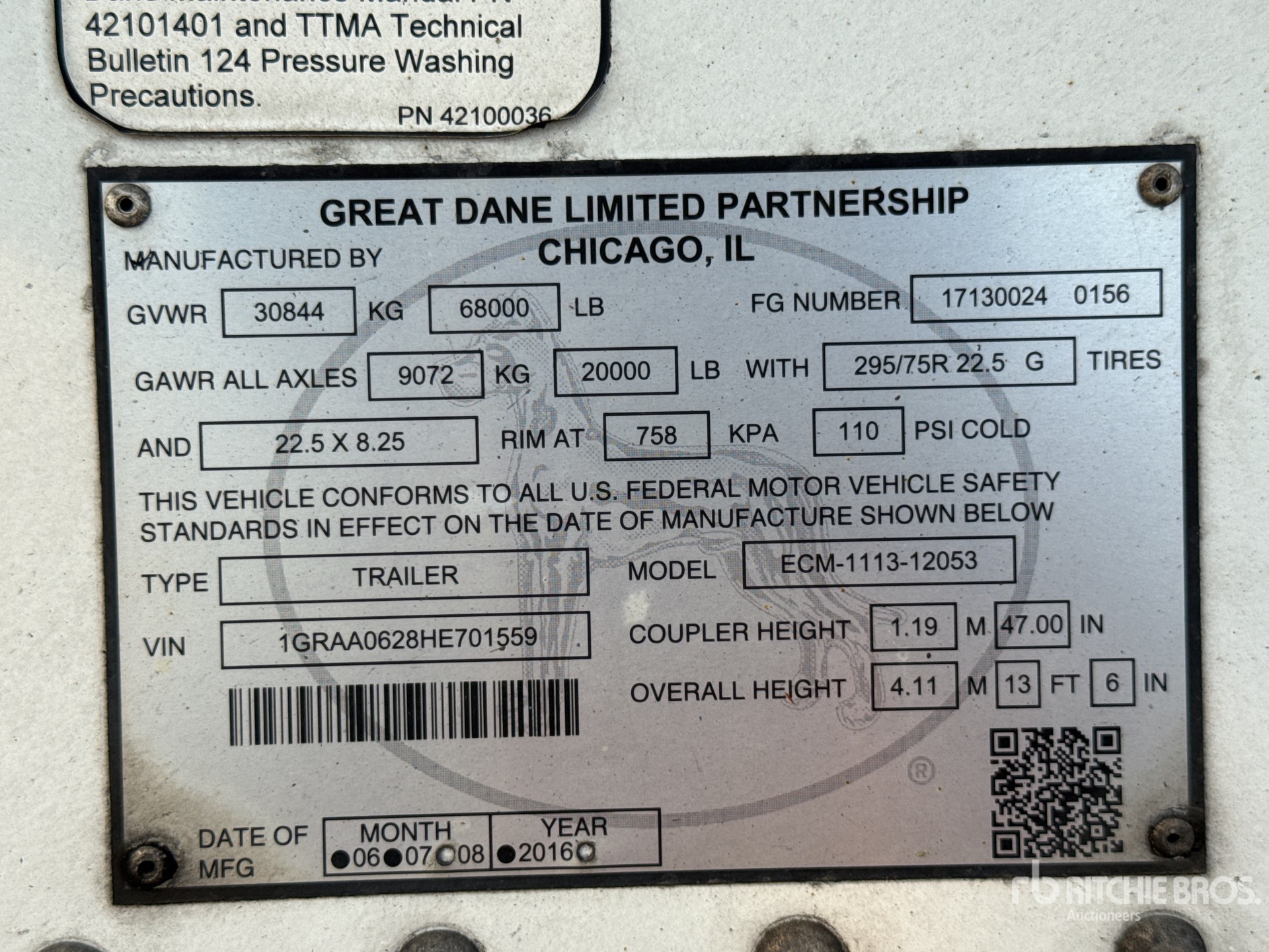 2017 Great Dane ECM111312053
