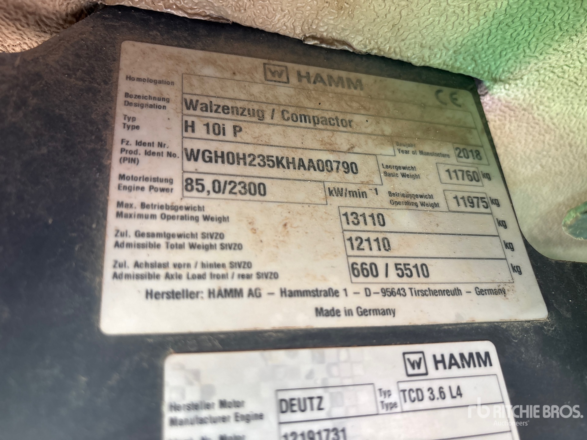 2018 Hamm H10IP