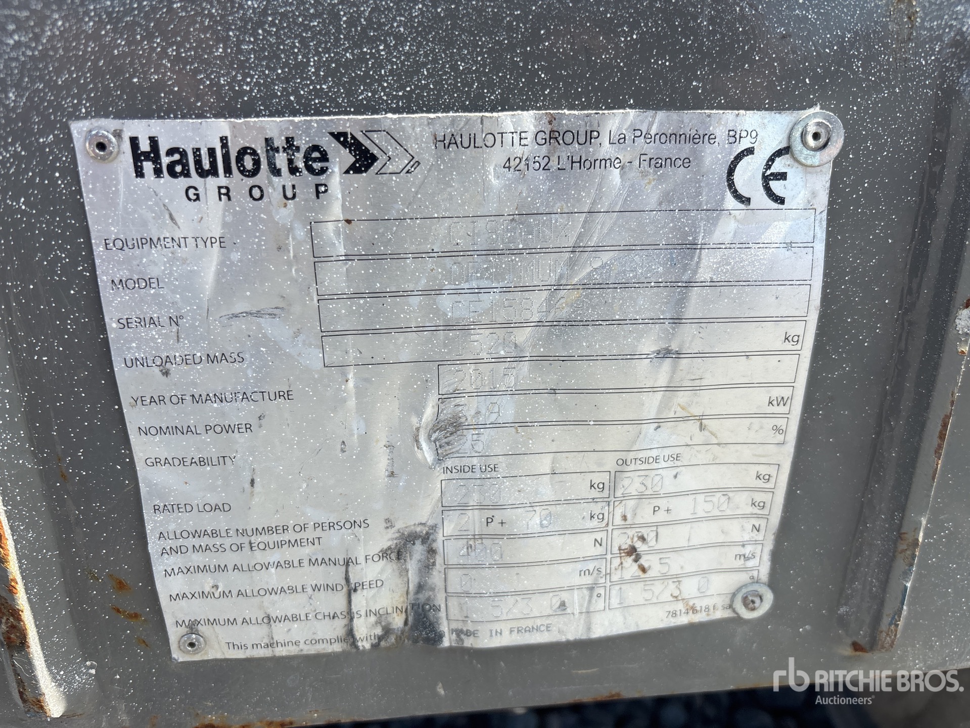 2015 Haulotte OPTIMUM 8AC