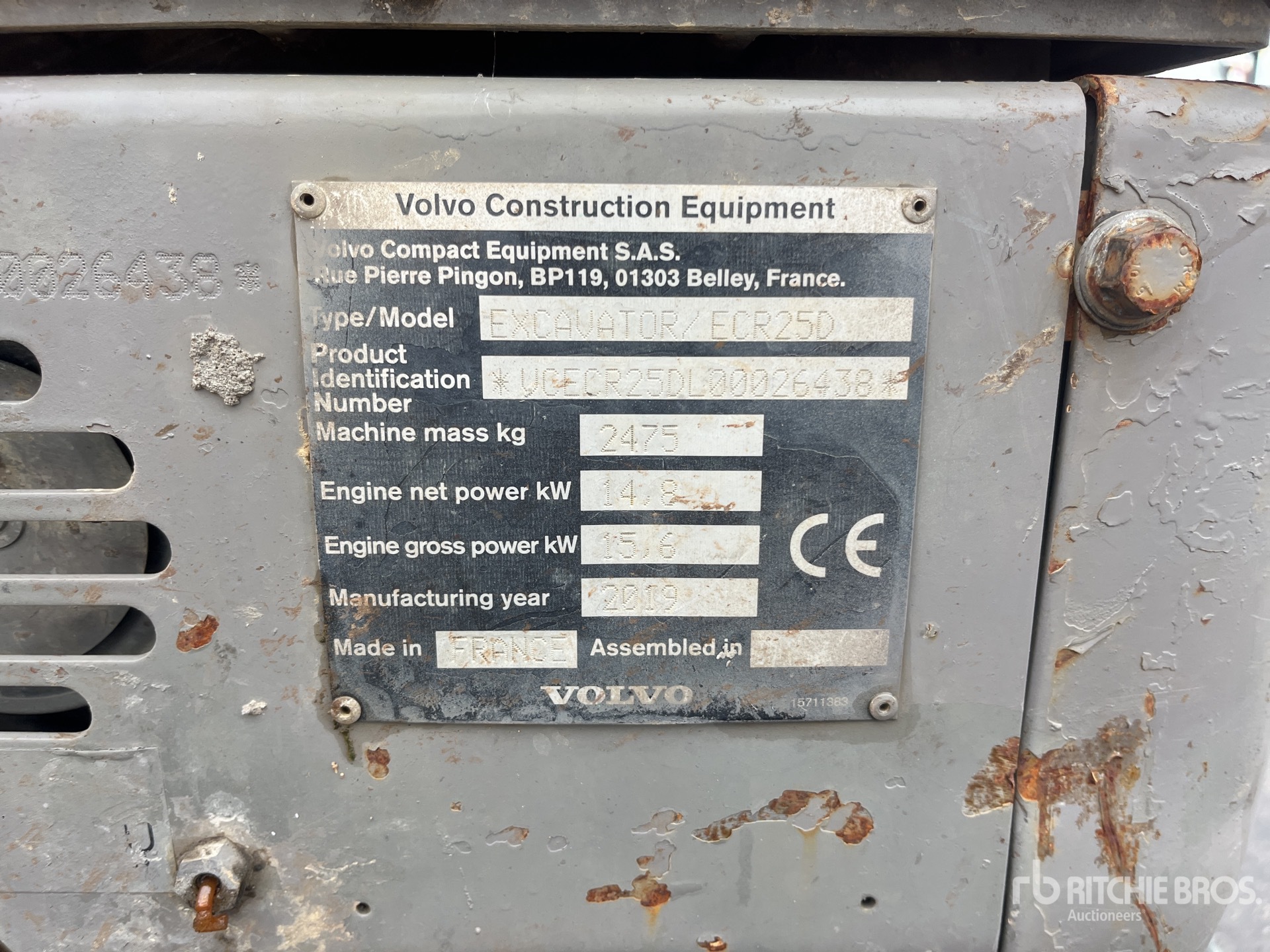 2019 Volvo ECR25D