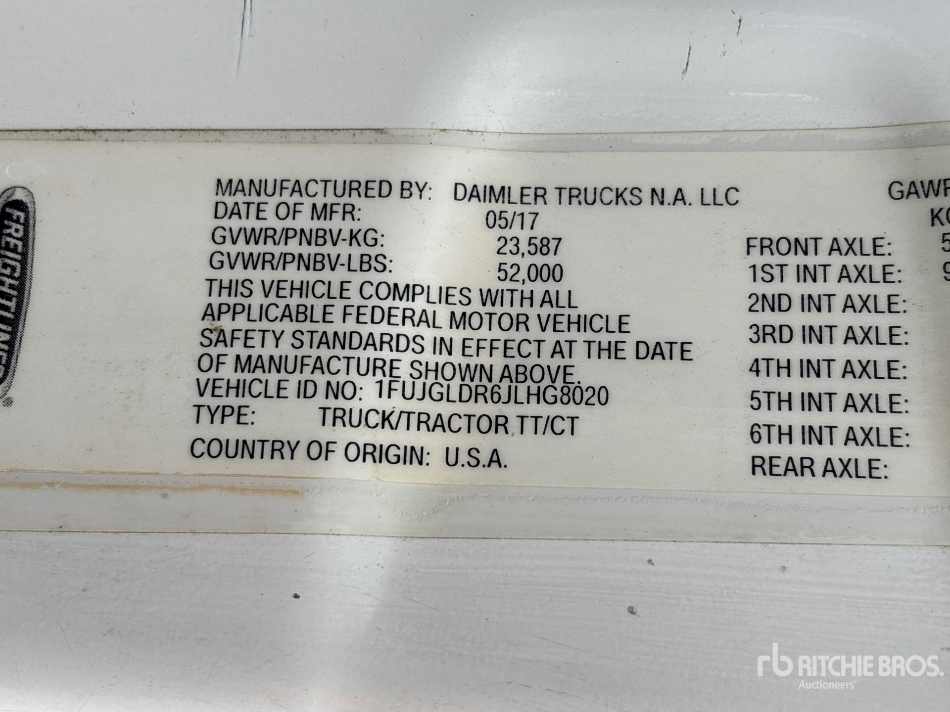 2018 Freightliner CASCADIA 125