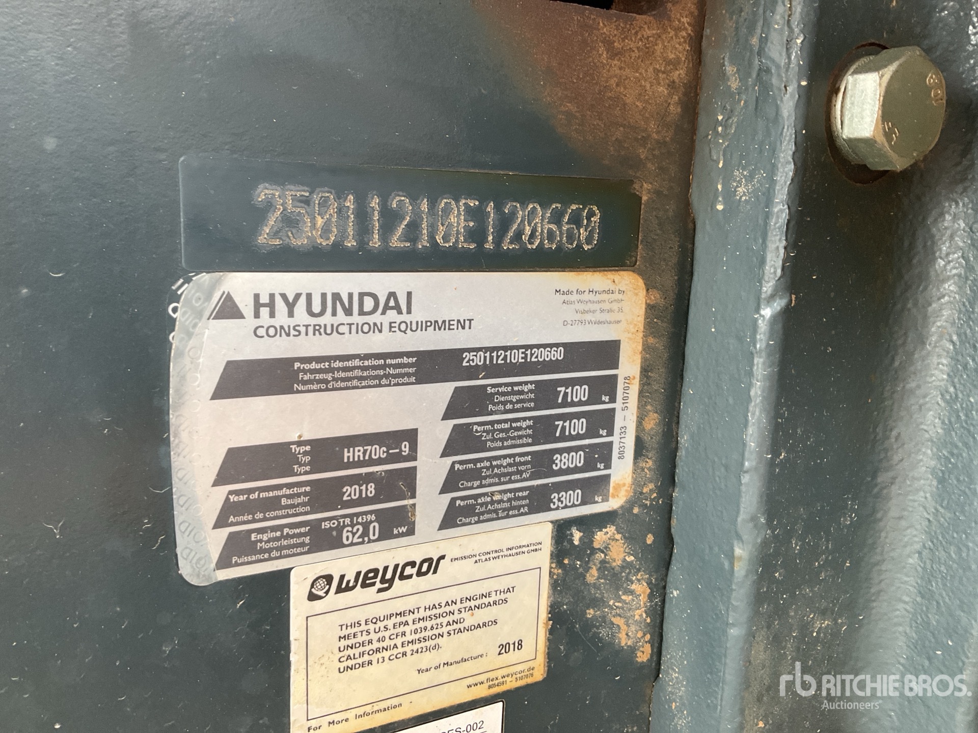 2018 Hyundai HR70C-9