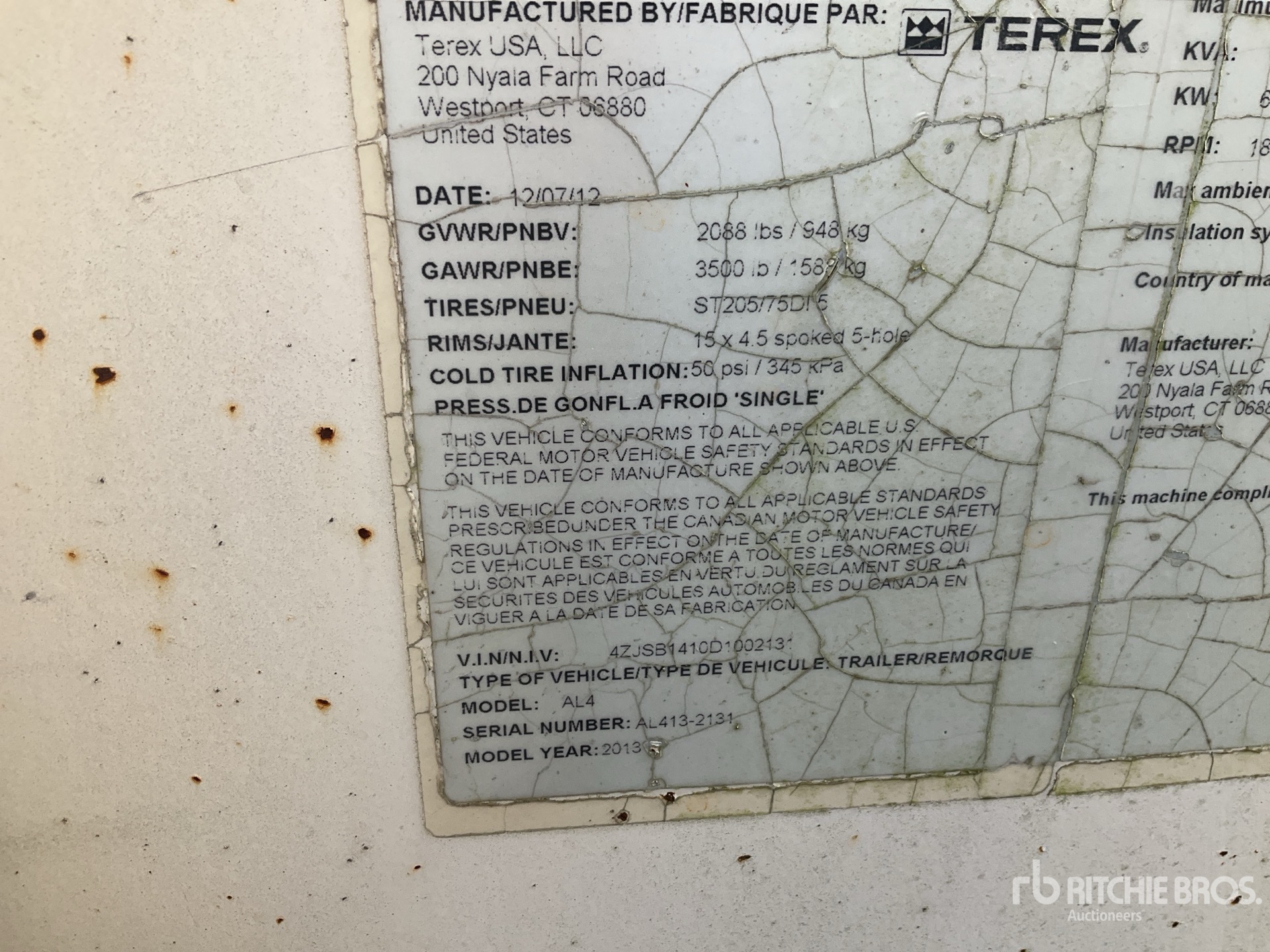 Photo of a 2013 Terex AL4