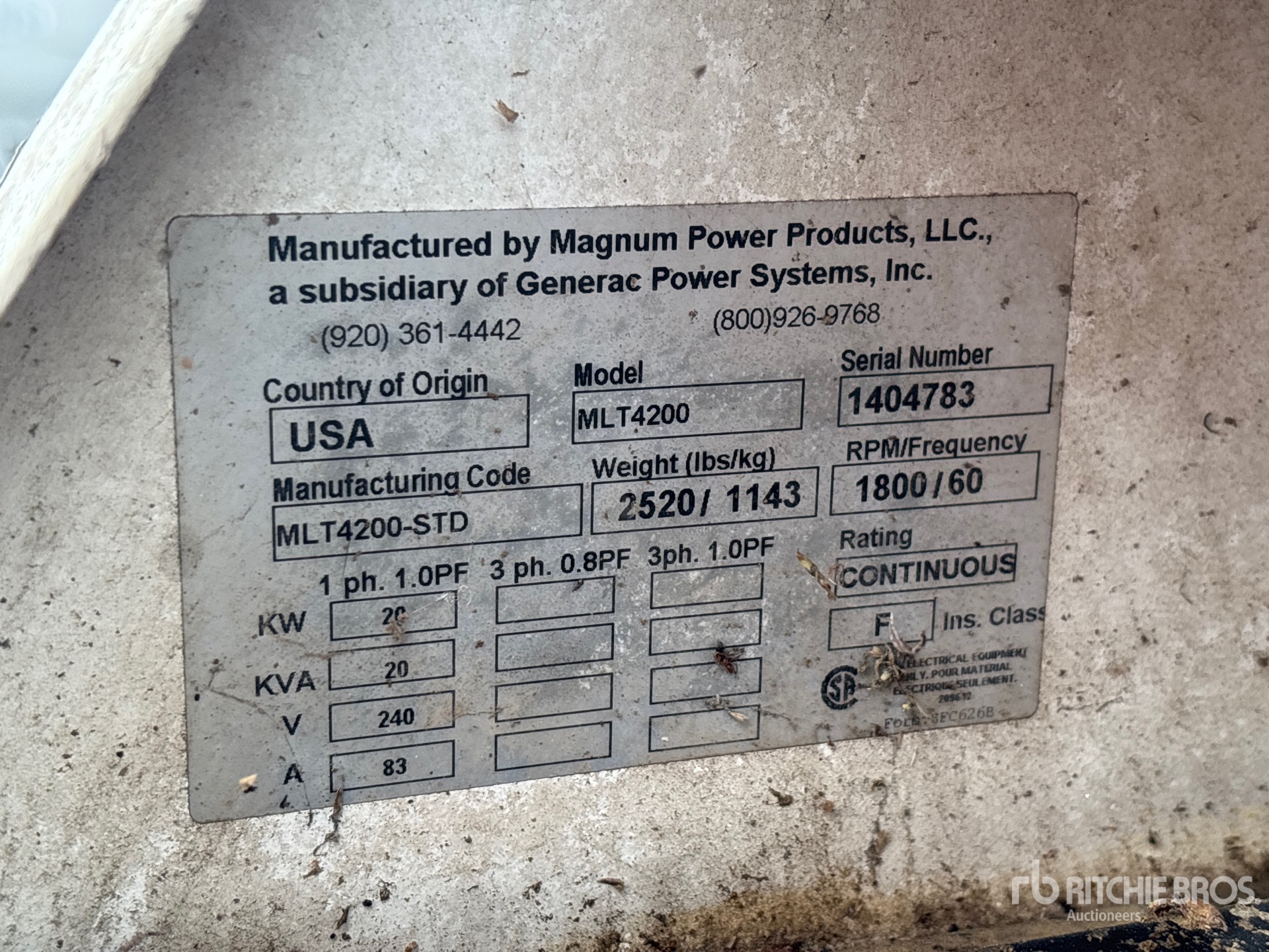 2014 Magnum MLT4200