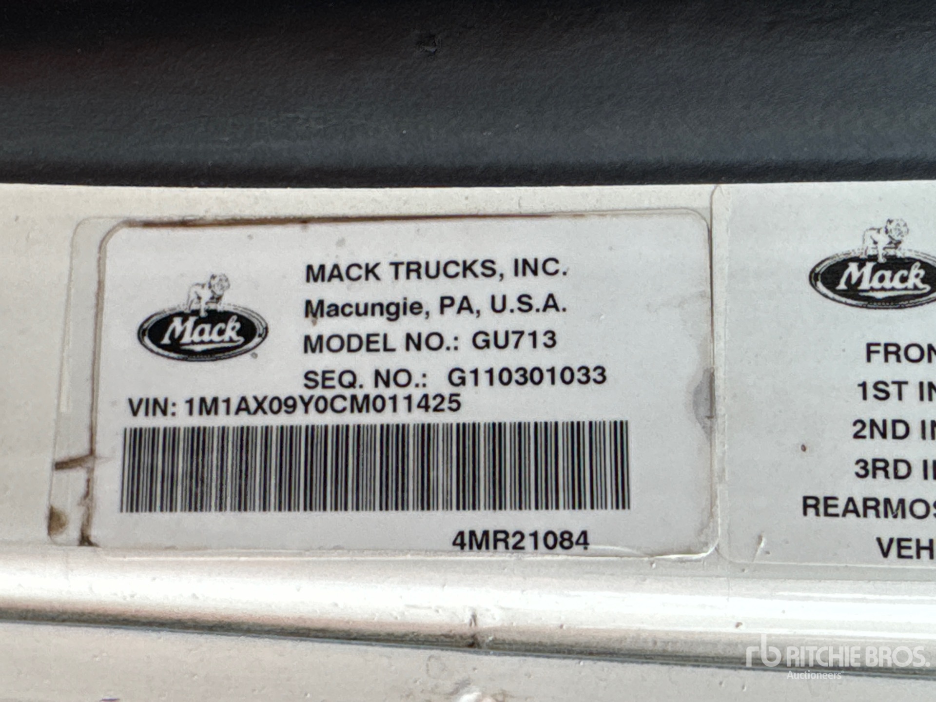 2012 Mack GU713