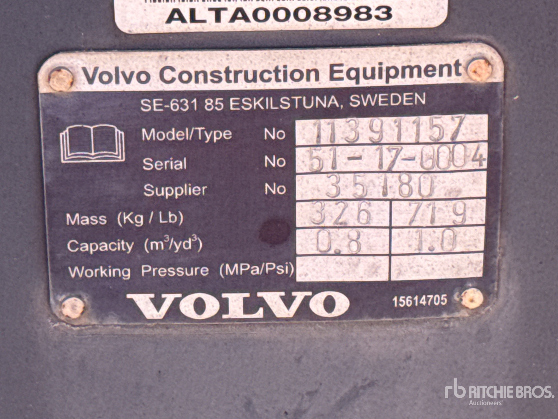 2018 Volvo 11391157
