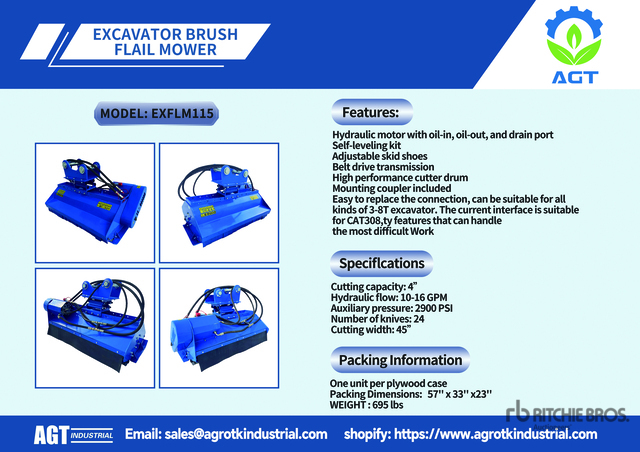 2026 AGT EXFLM115 Flail Mower