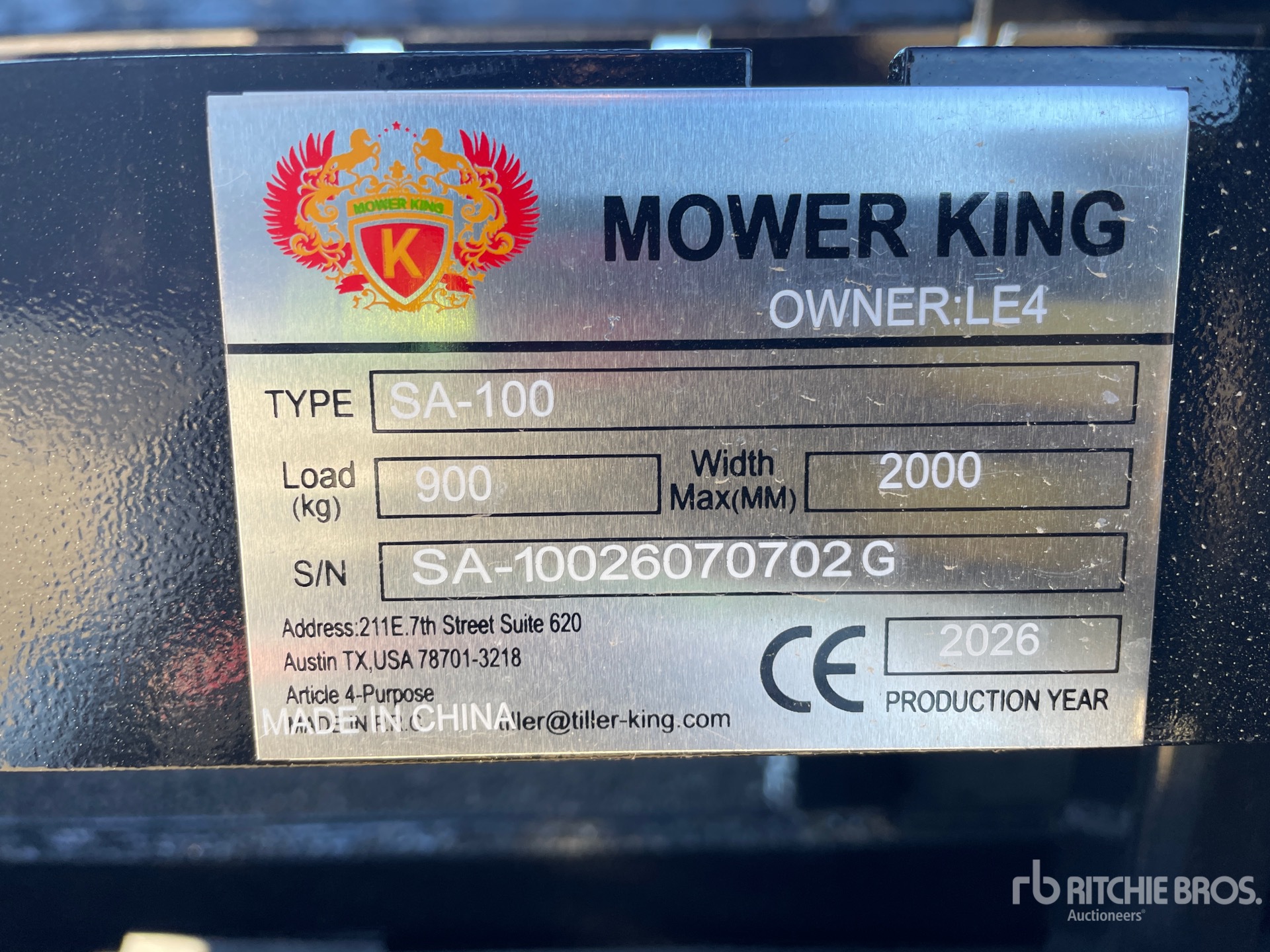 2026 Mower King SA-100