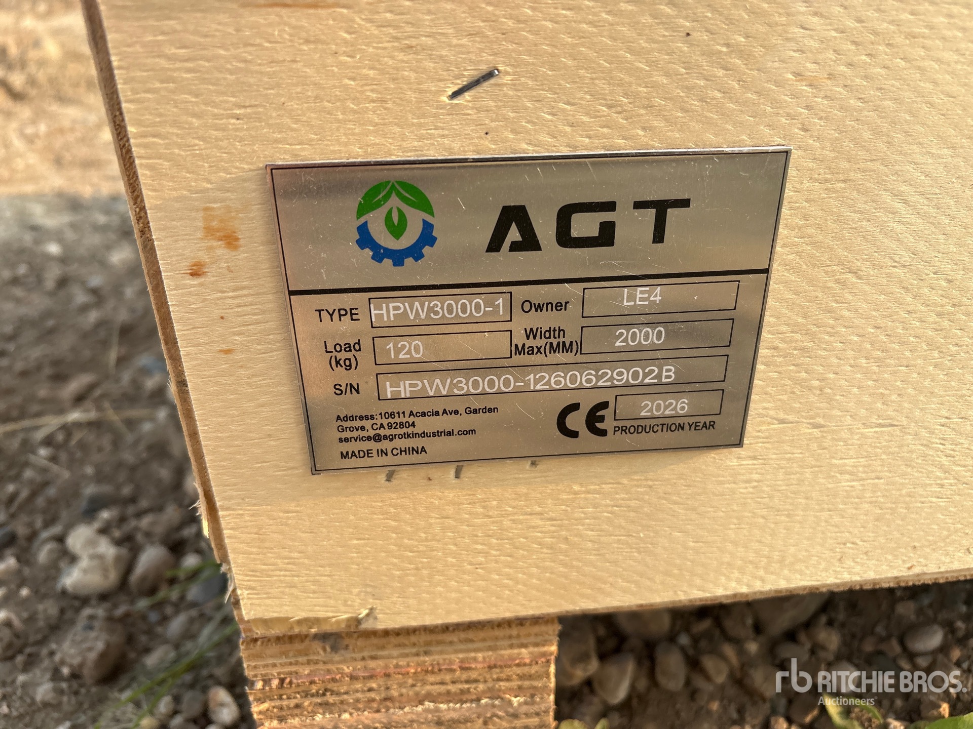 2026 AGT HPW3000-1