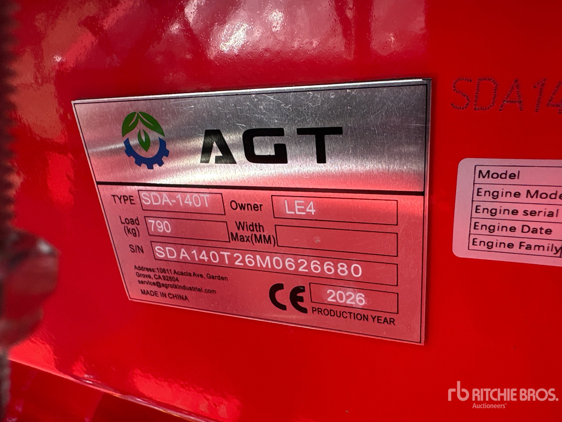 2026 AGT SDA140T