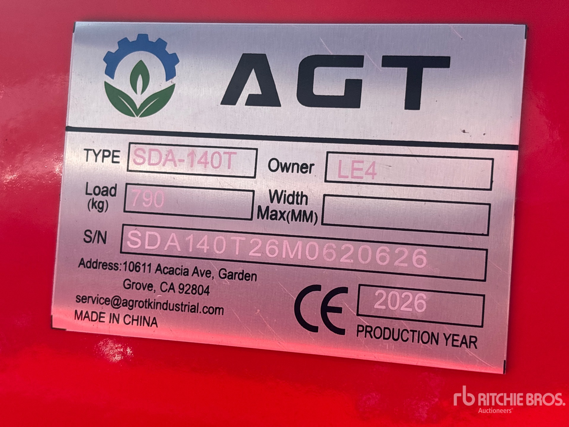 2026 AGT SDA140T