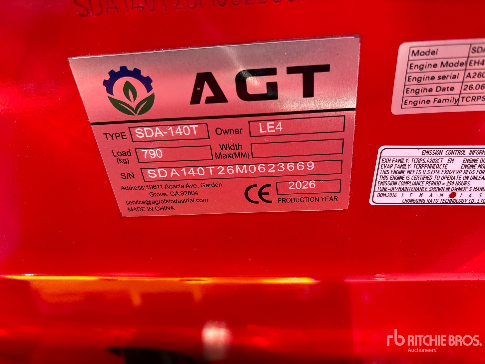 2026 AGT SDA140T