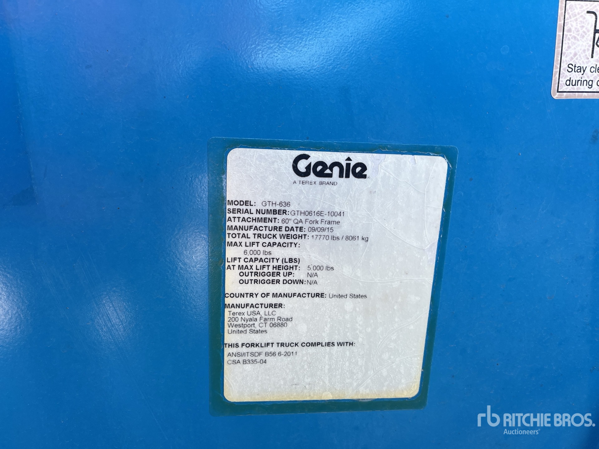 2016 Genie GTH-636