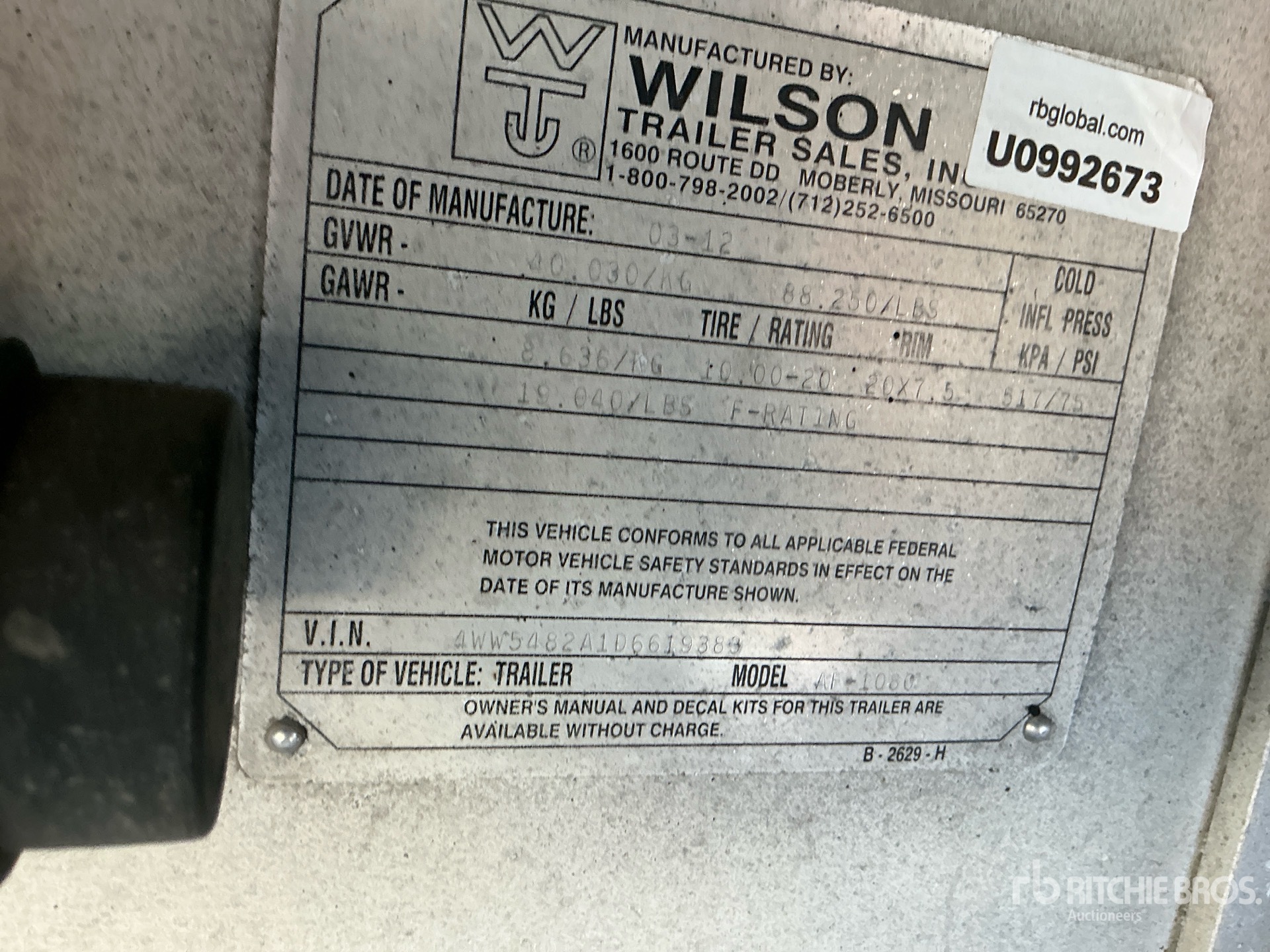 2013 Wilson Conestoga