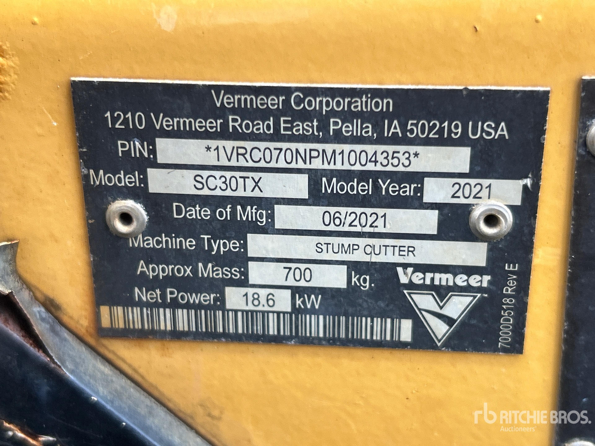 2021 Vermeer SC30TX
