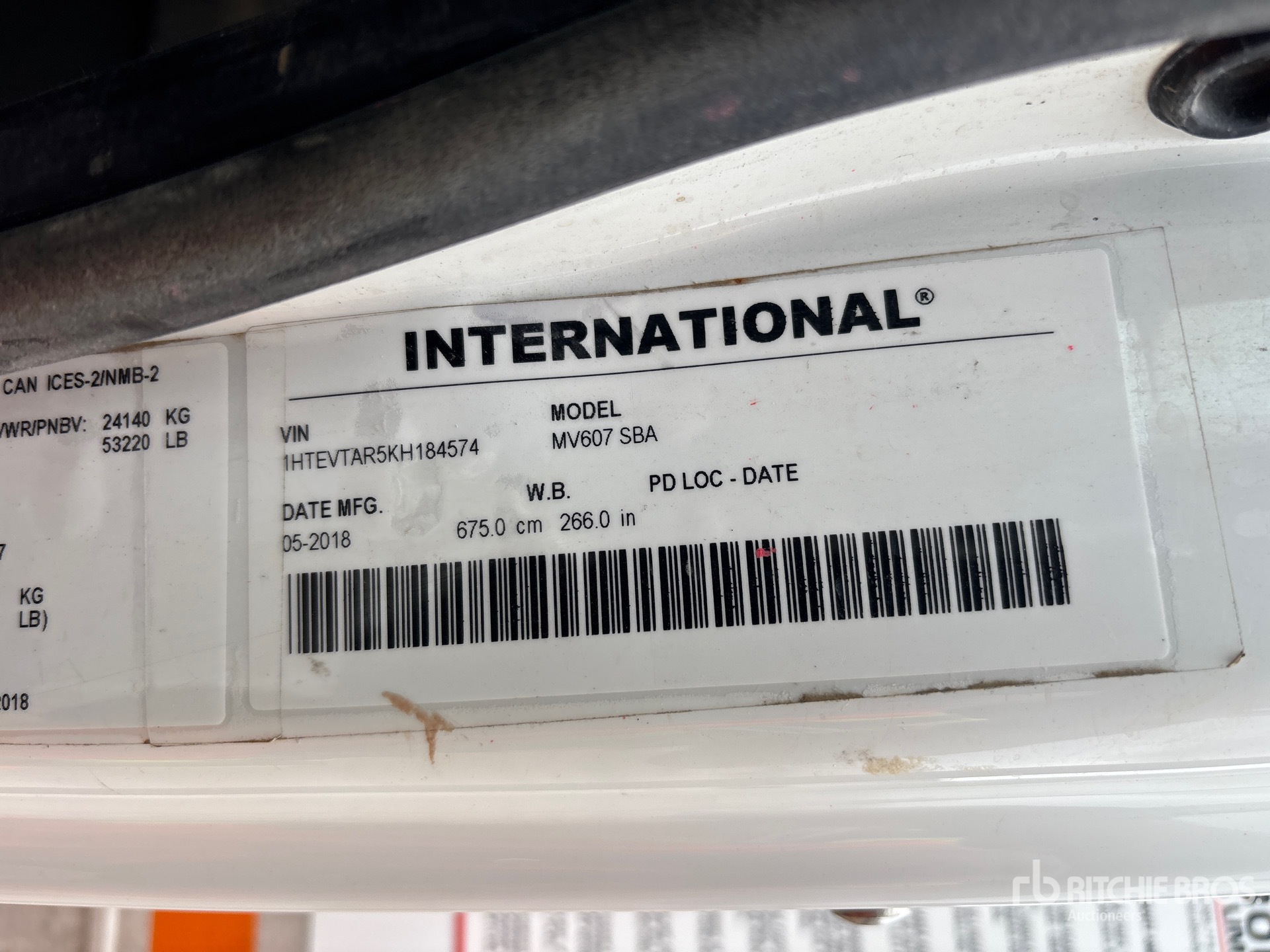 2019 International MV607
