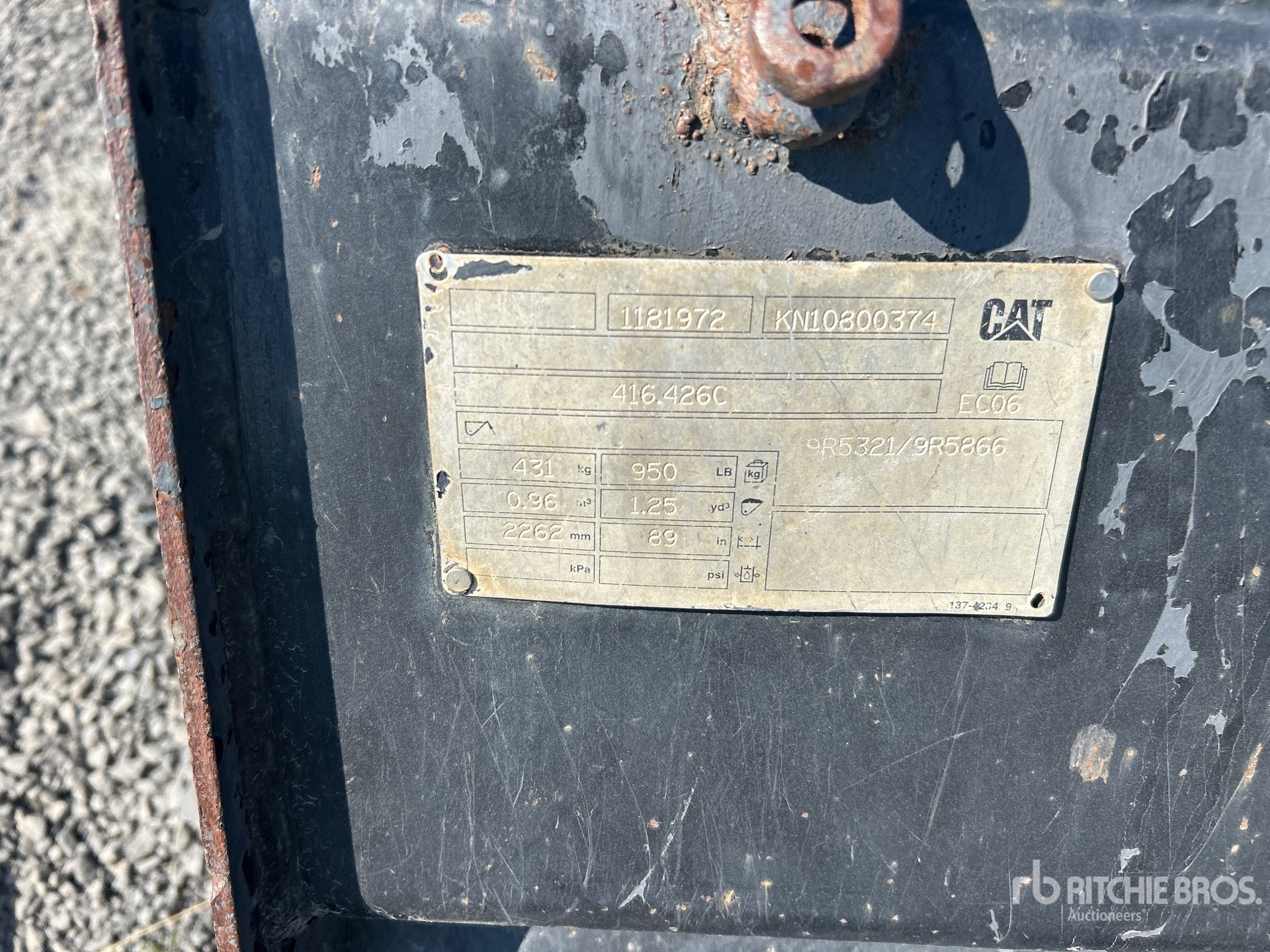 Caterpillar 87 in 1.25 cyd Q/C - Fits 416/426C