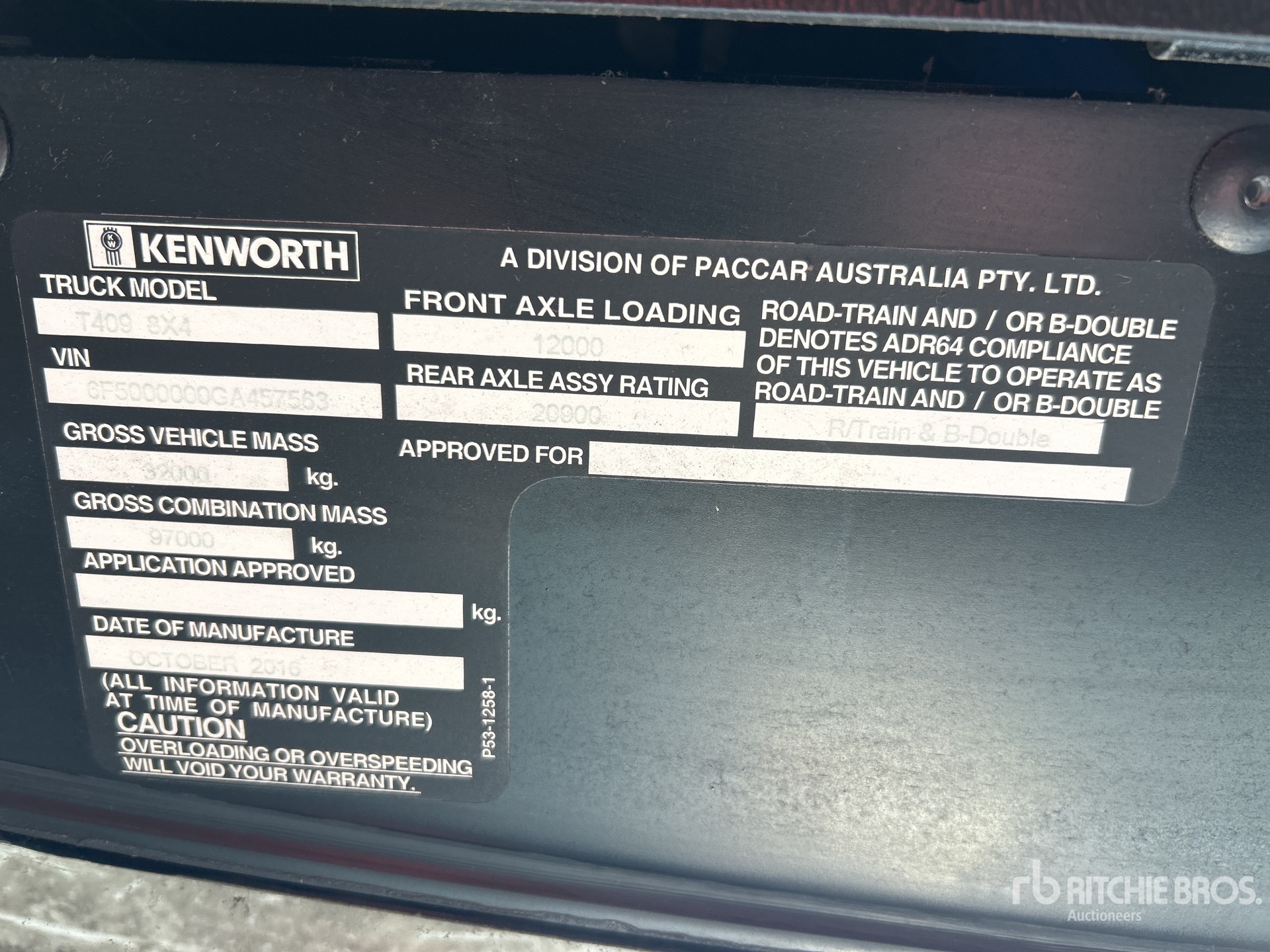 2016 Kenworth T409