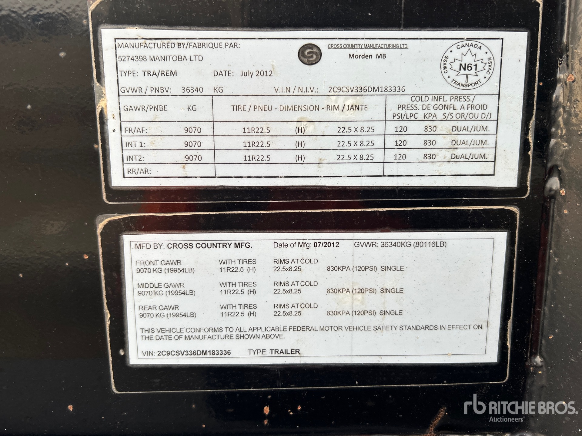 General Appearance with Numéro de série/Numéro d'identification du véhicule automobile