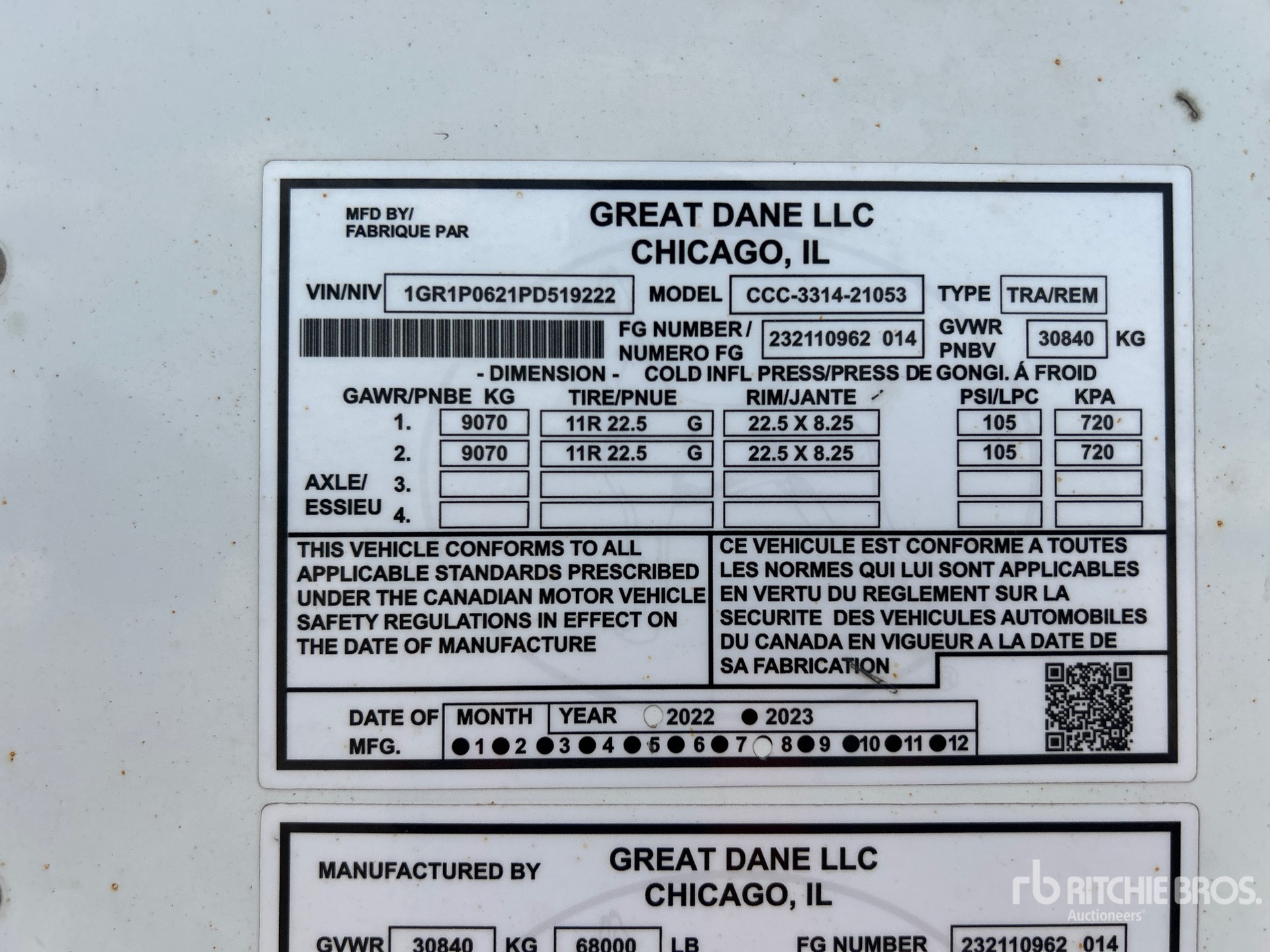 2023 Great Dane 53 ft x 102 in T/A