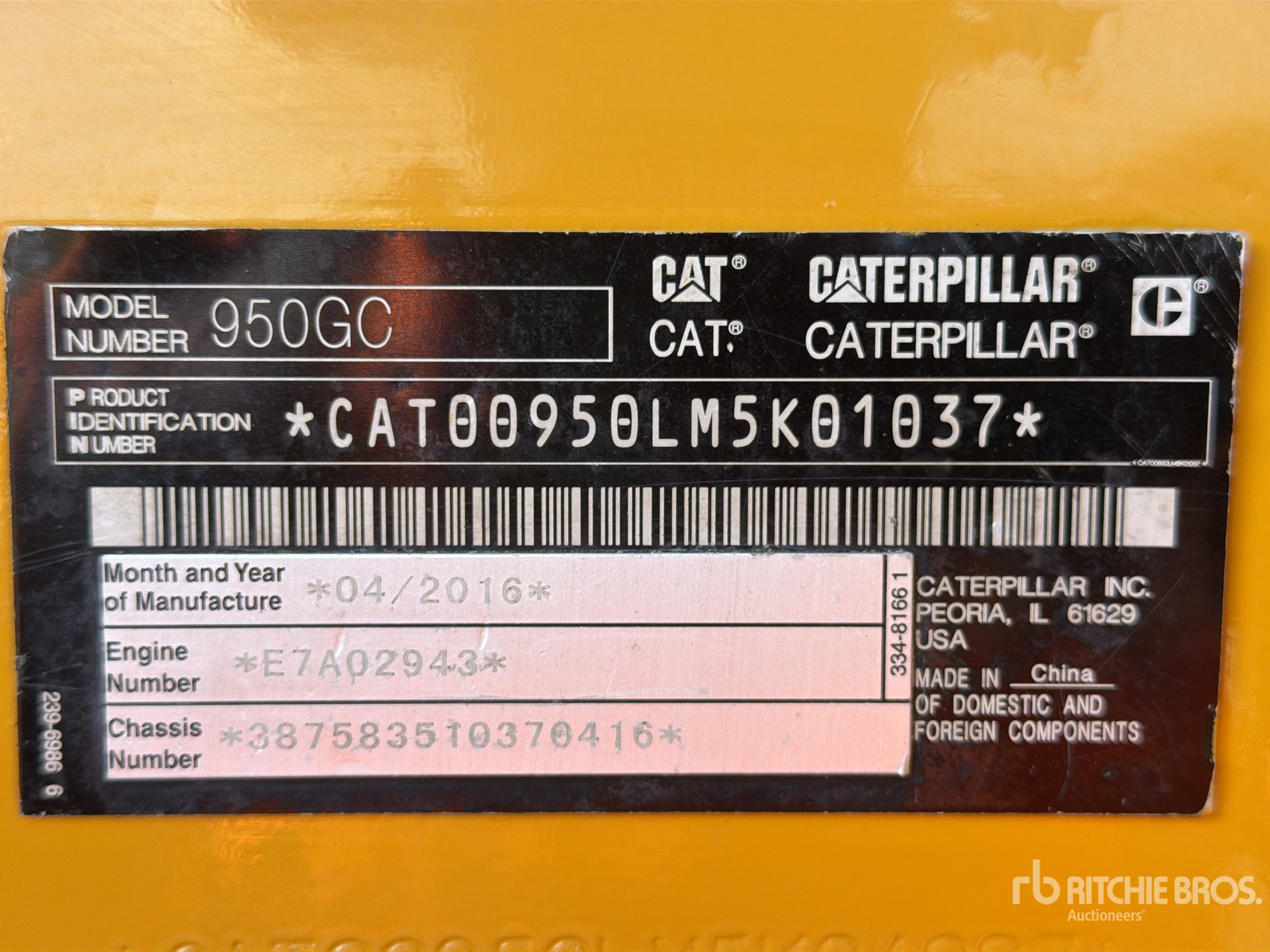 2016 Caterpillar 950GC