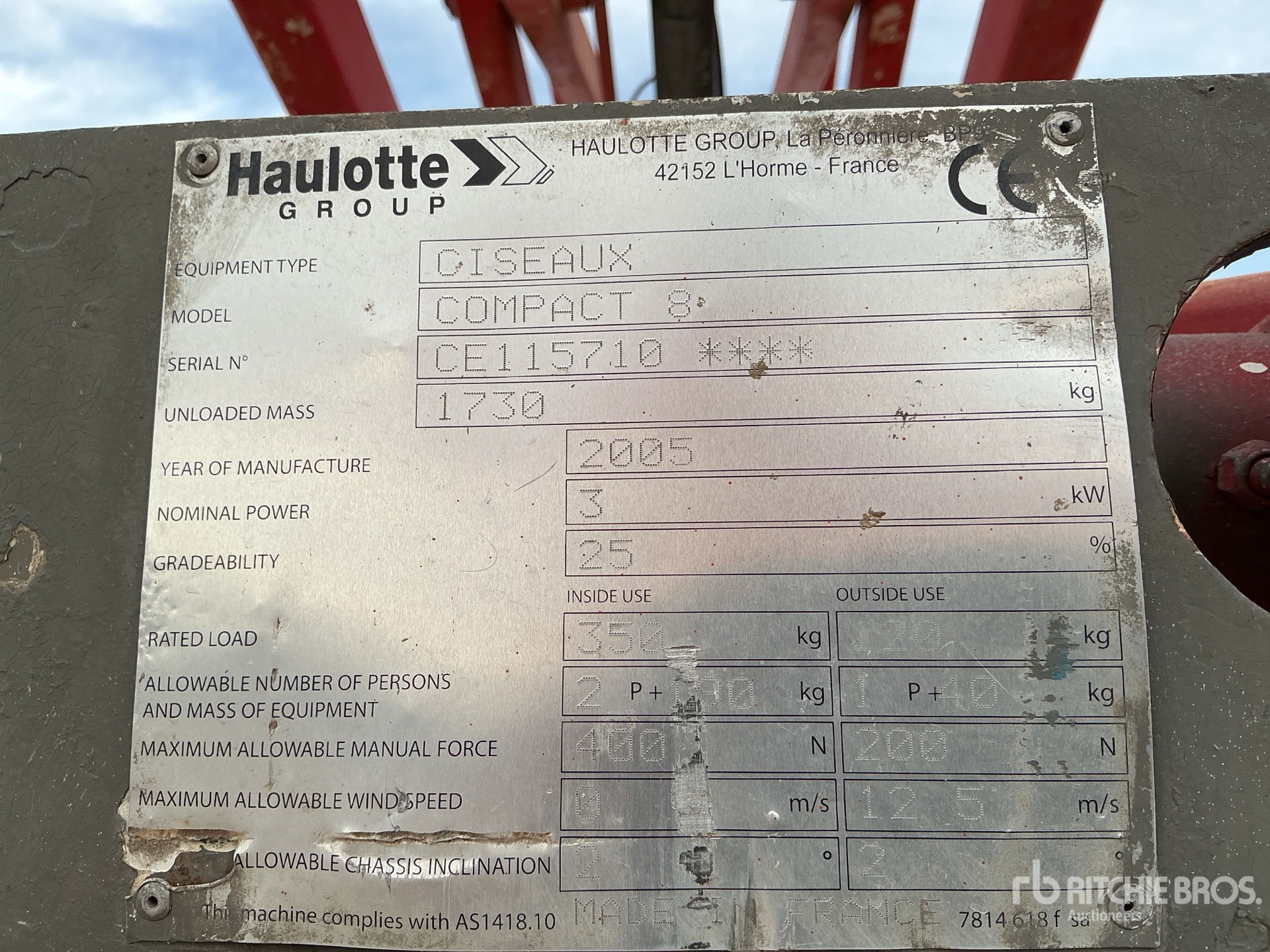 2005 Haulotte COMPACT 8
