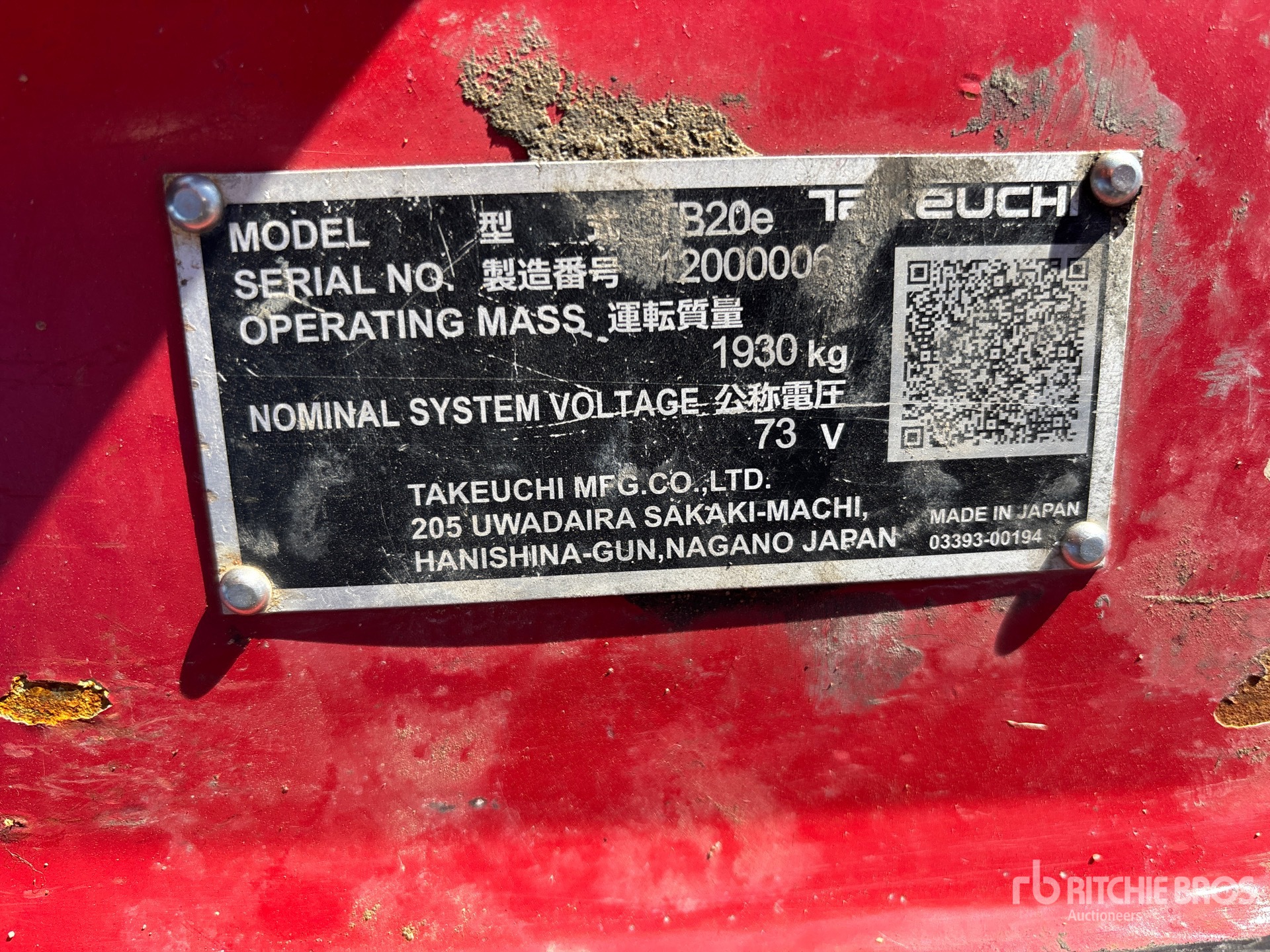 2022 Takeuchi TB20E