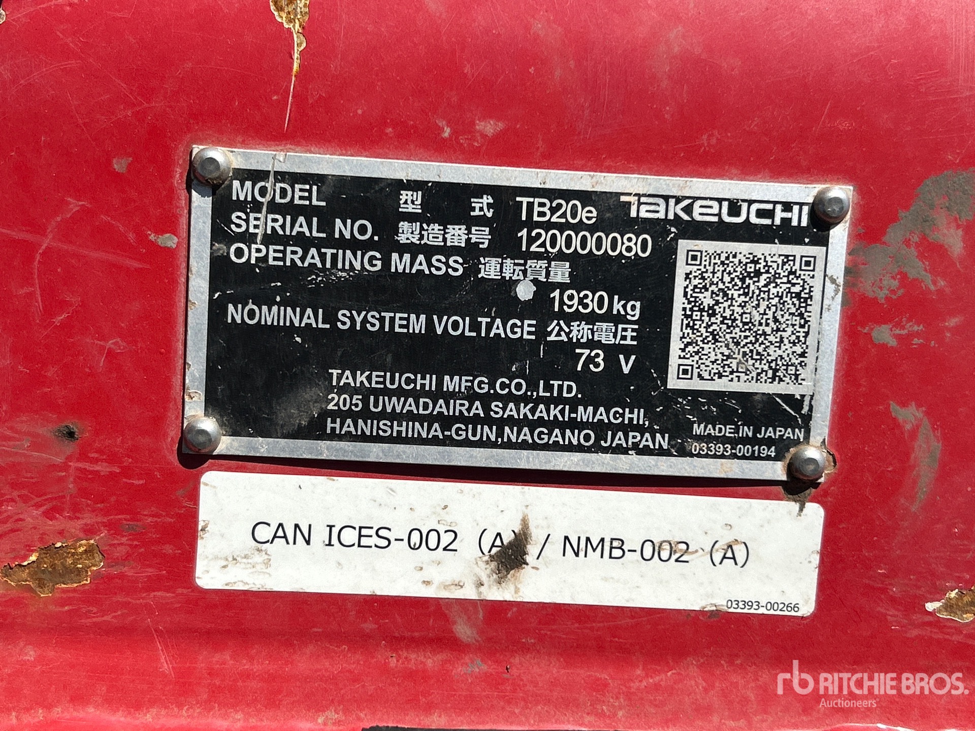 2022 Takeuchi TB20E