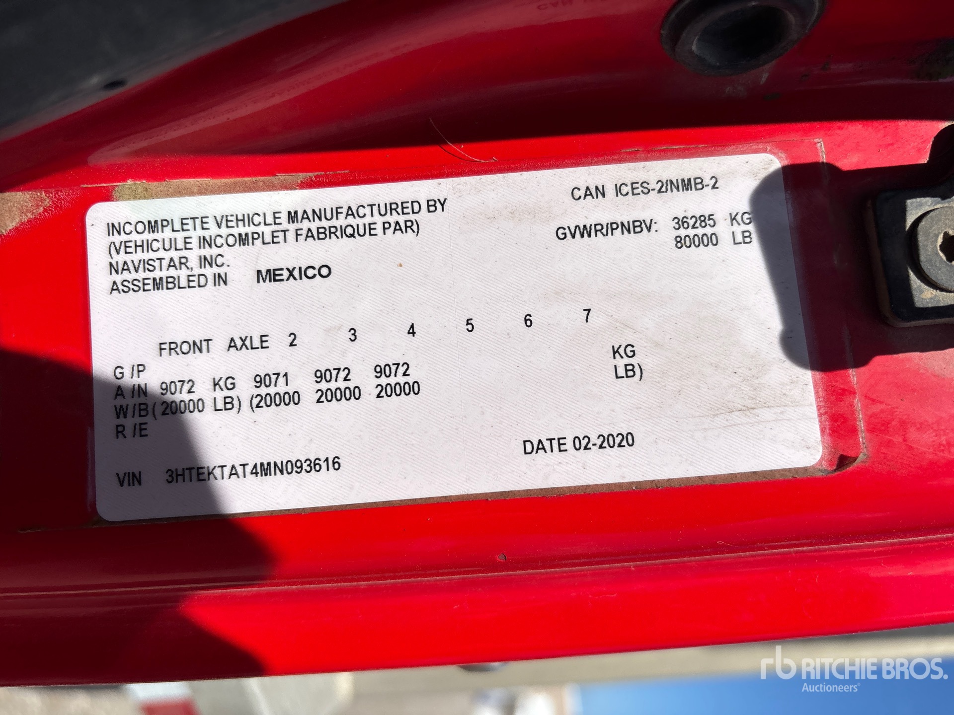 2021 International HV607