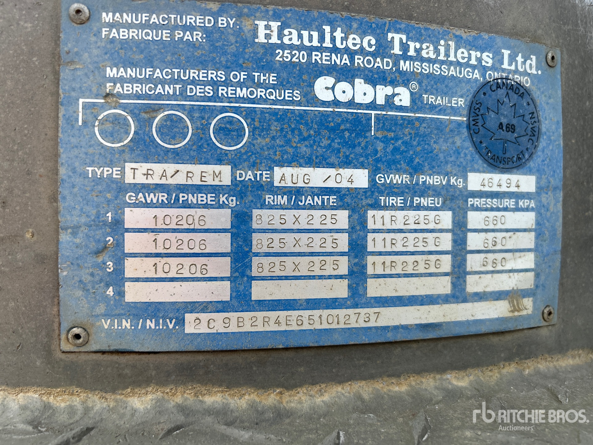 2005 Cobra Tri/A