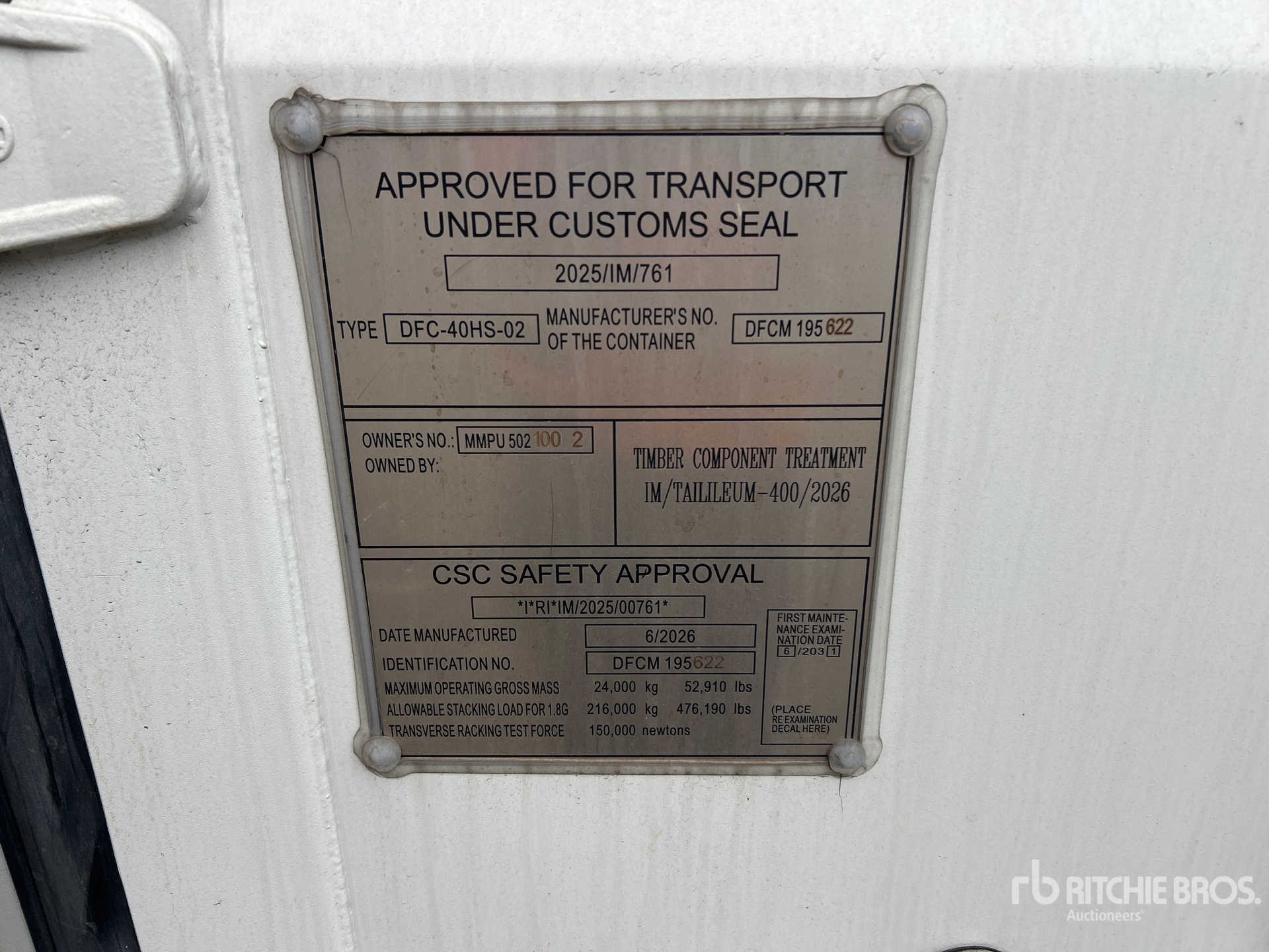 2026 CTN 40HQ