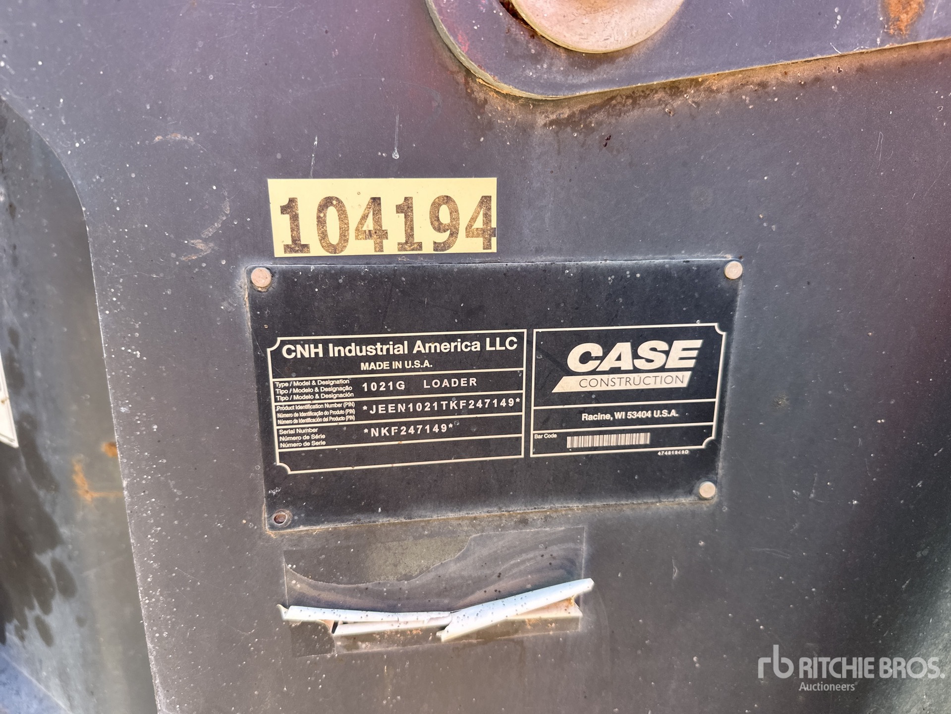 2019 Case 1021G