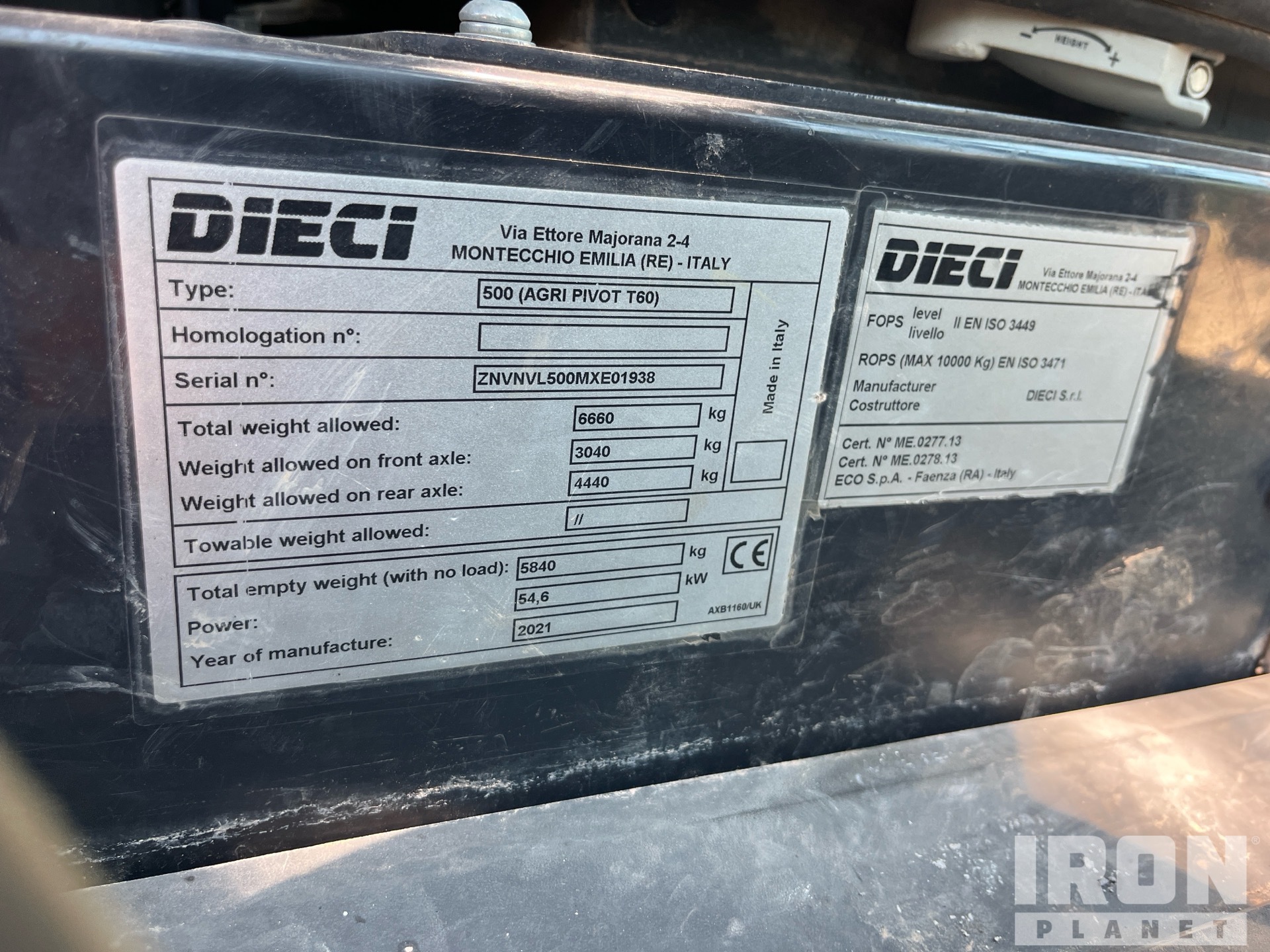 2021 Dieci 500(AGRI PIVOT