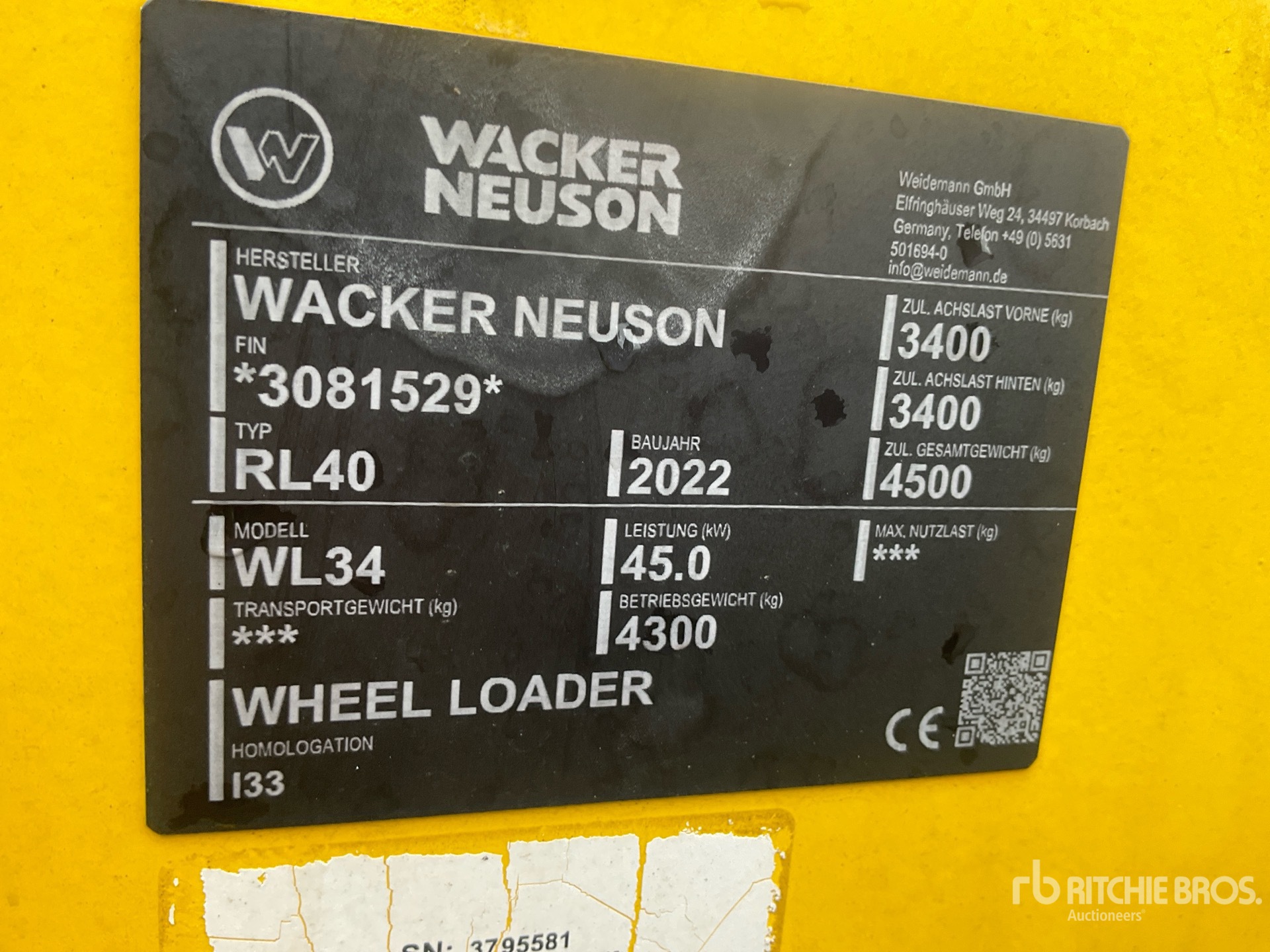 2022 Wacker Neuson WL34