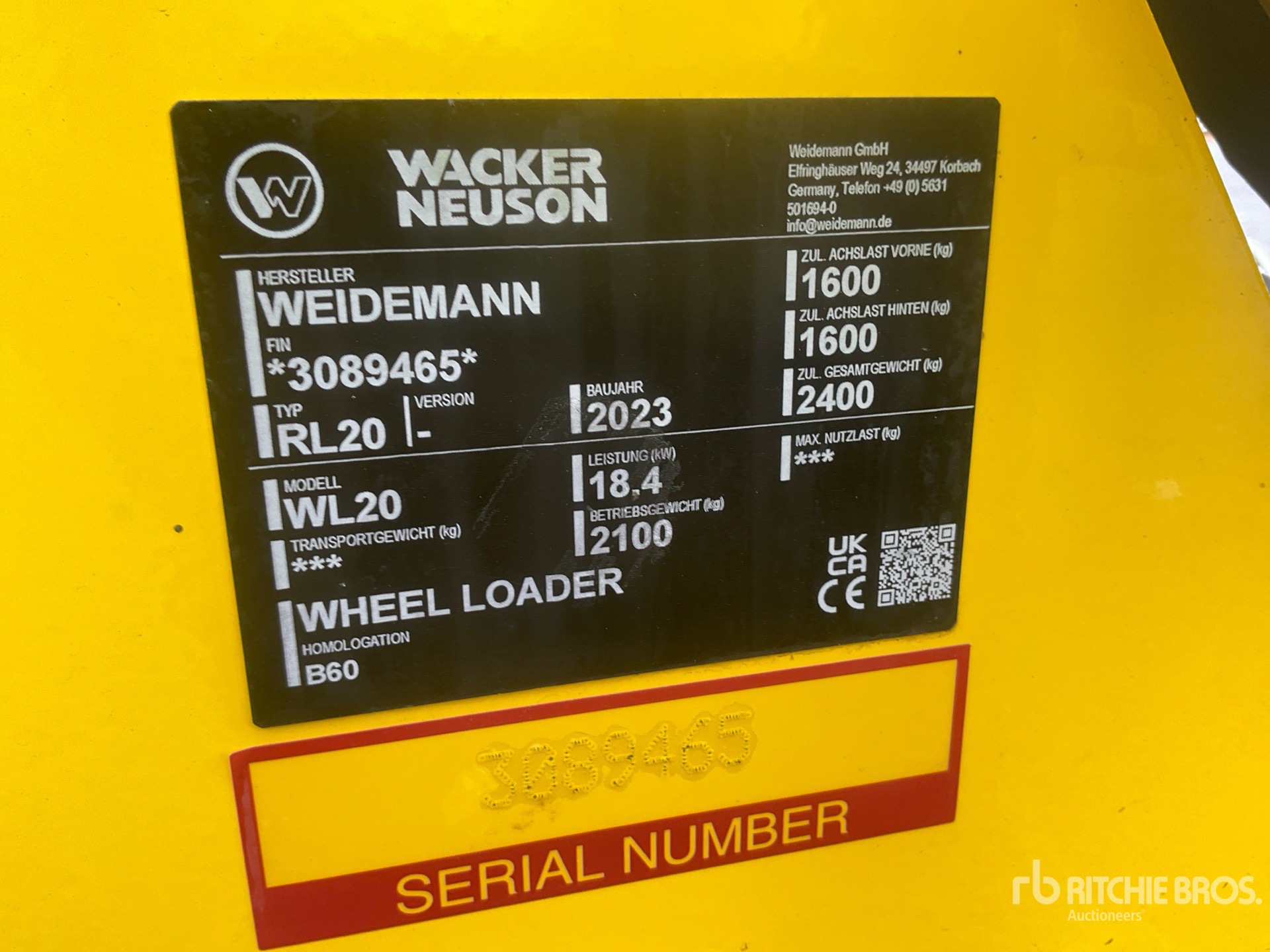 2023 Wacker Neuson WL20