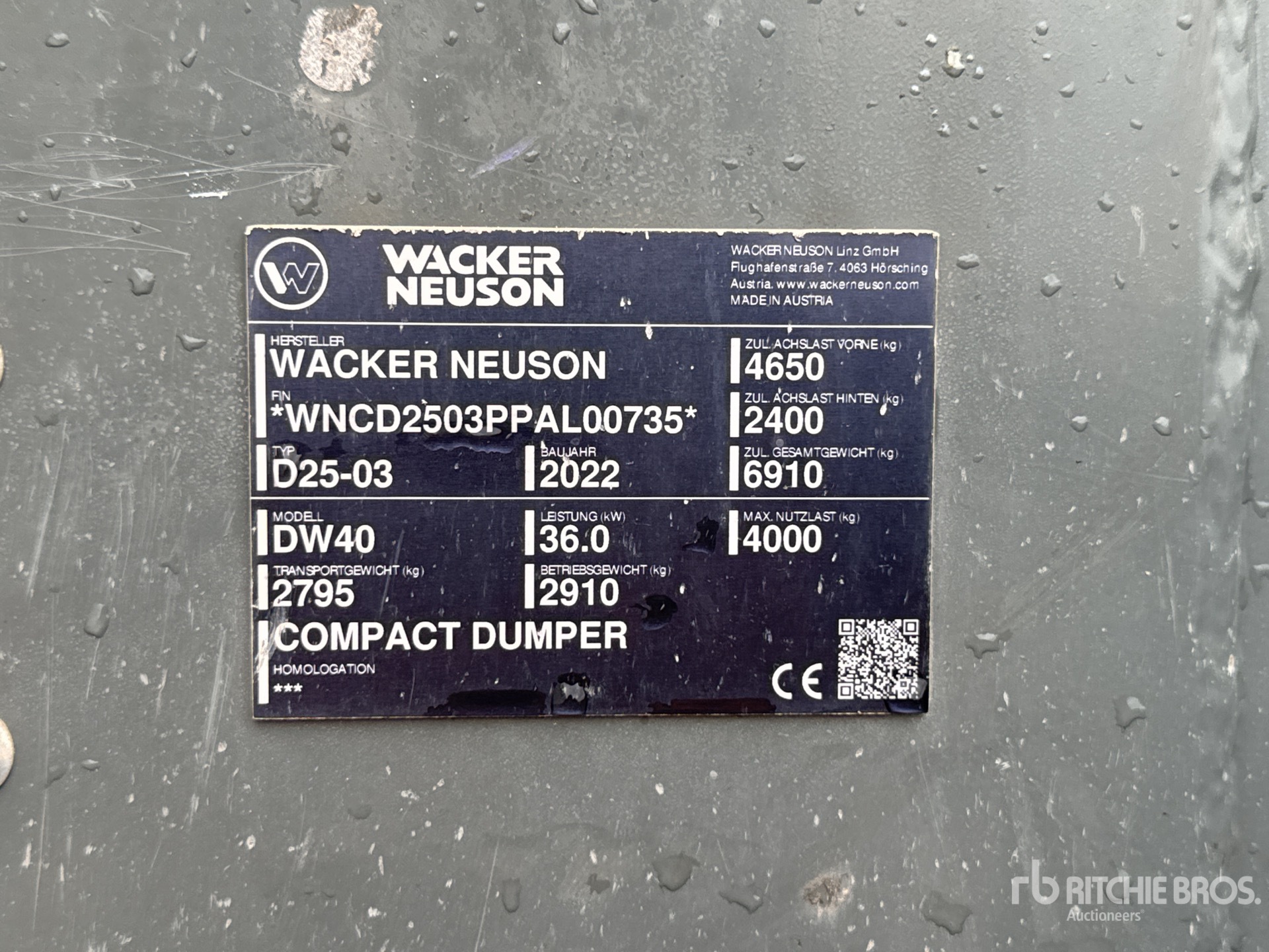 2022 Wacker Neuson DW40