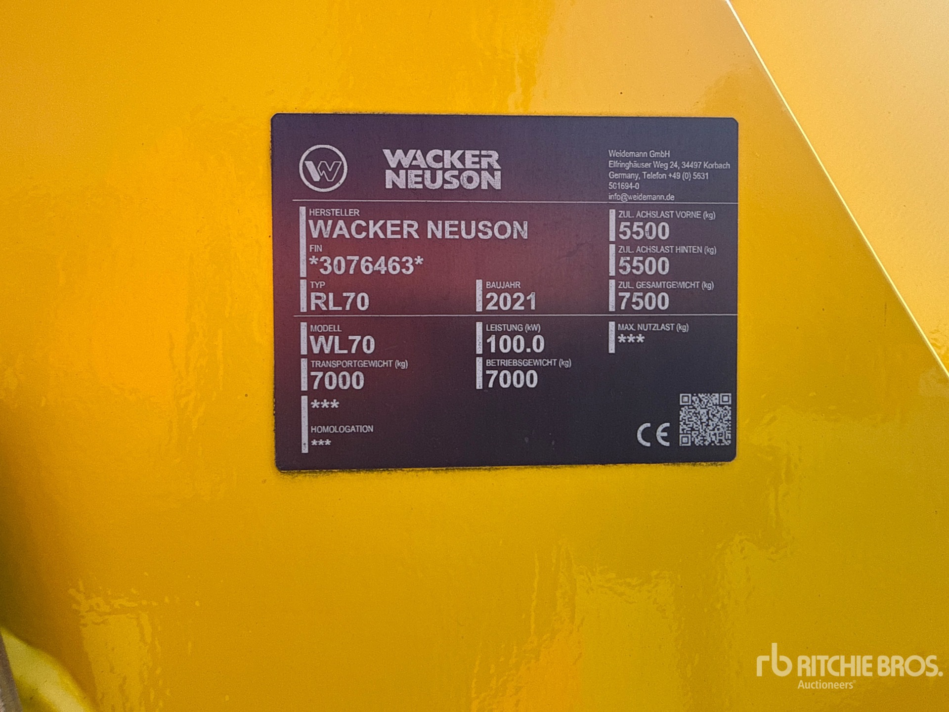 2021 Wacker Neuson WL70 STAGE V K